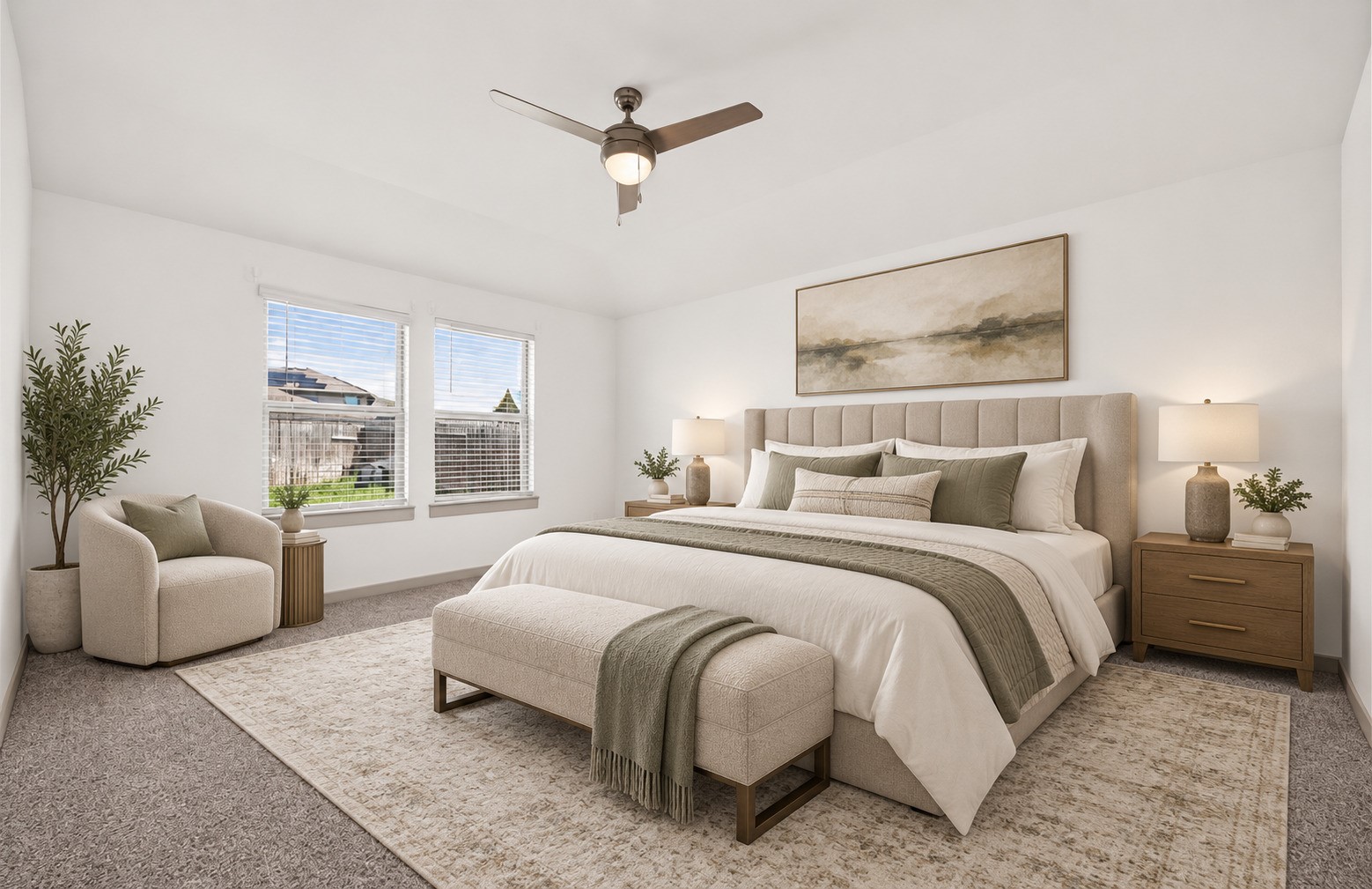 Master bedroom - virtual staging