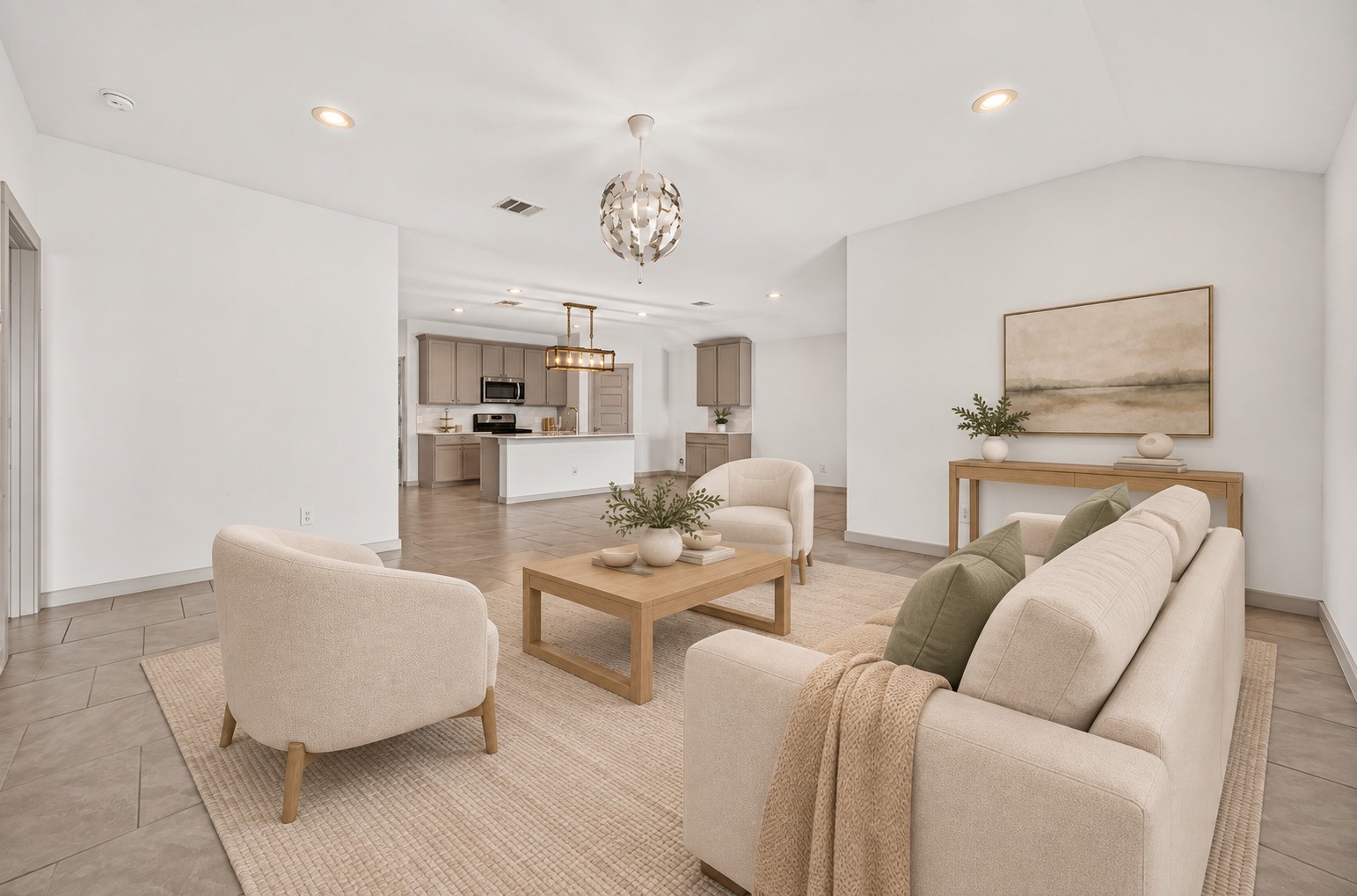 Living room - virtual staging