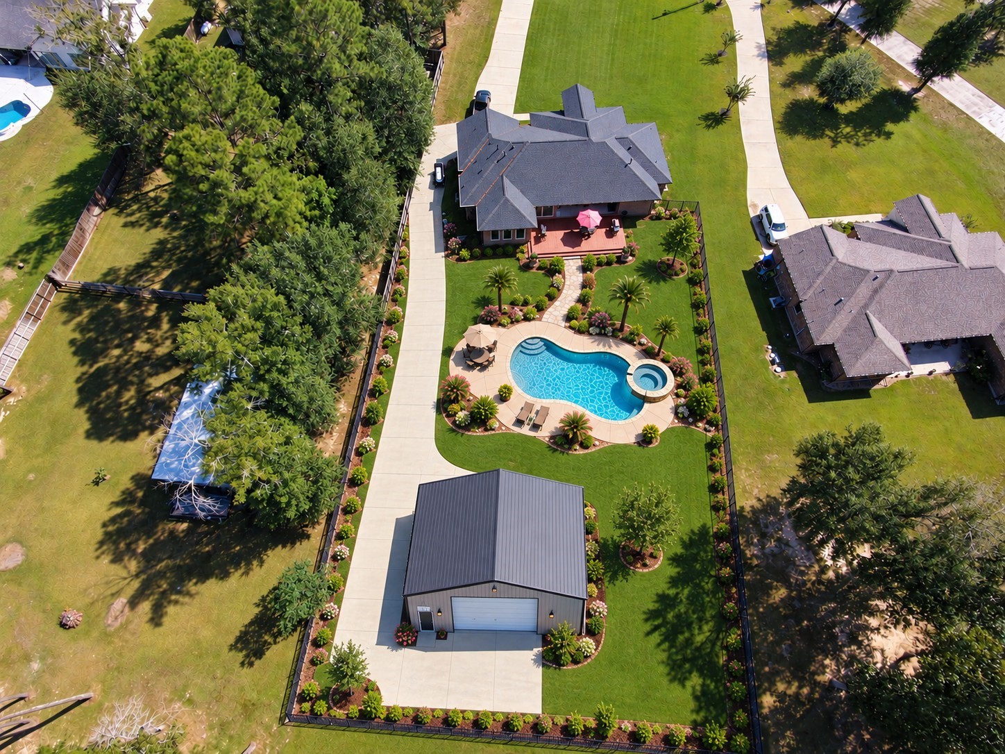 Virtually edited to include a Pool and Shop