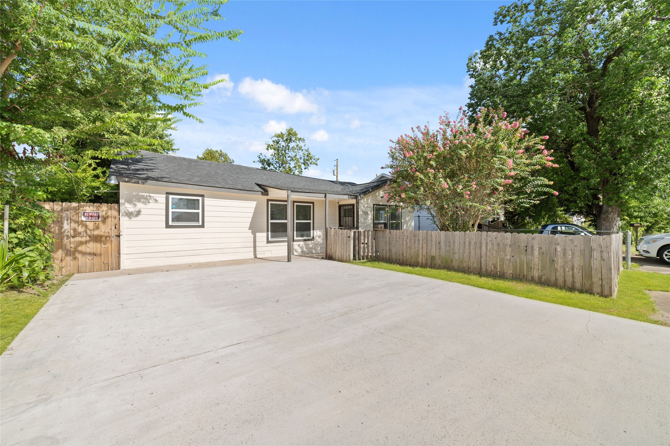 Welcome to 7125 Conley. This is the main house with 4 bedrooms and 3 full bathrooms. There are an additional 2 small units in the backyard that can be bedrooms with their own separate bathrooms as well.