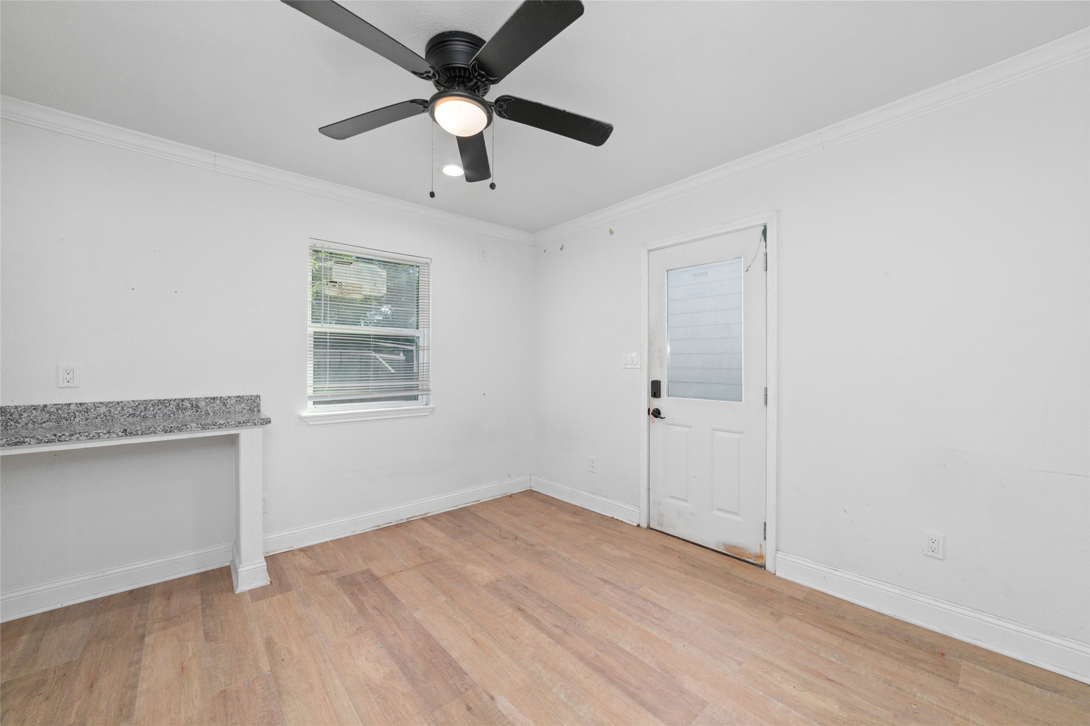 Room for a bed here as well. This room can be a flex space for a home gym, home office, craft room, etc.