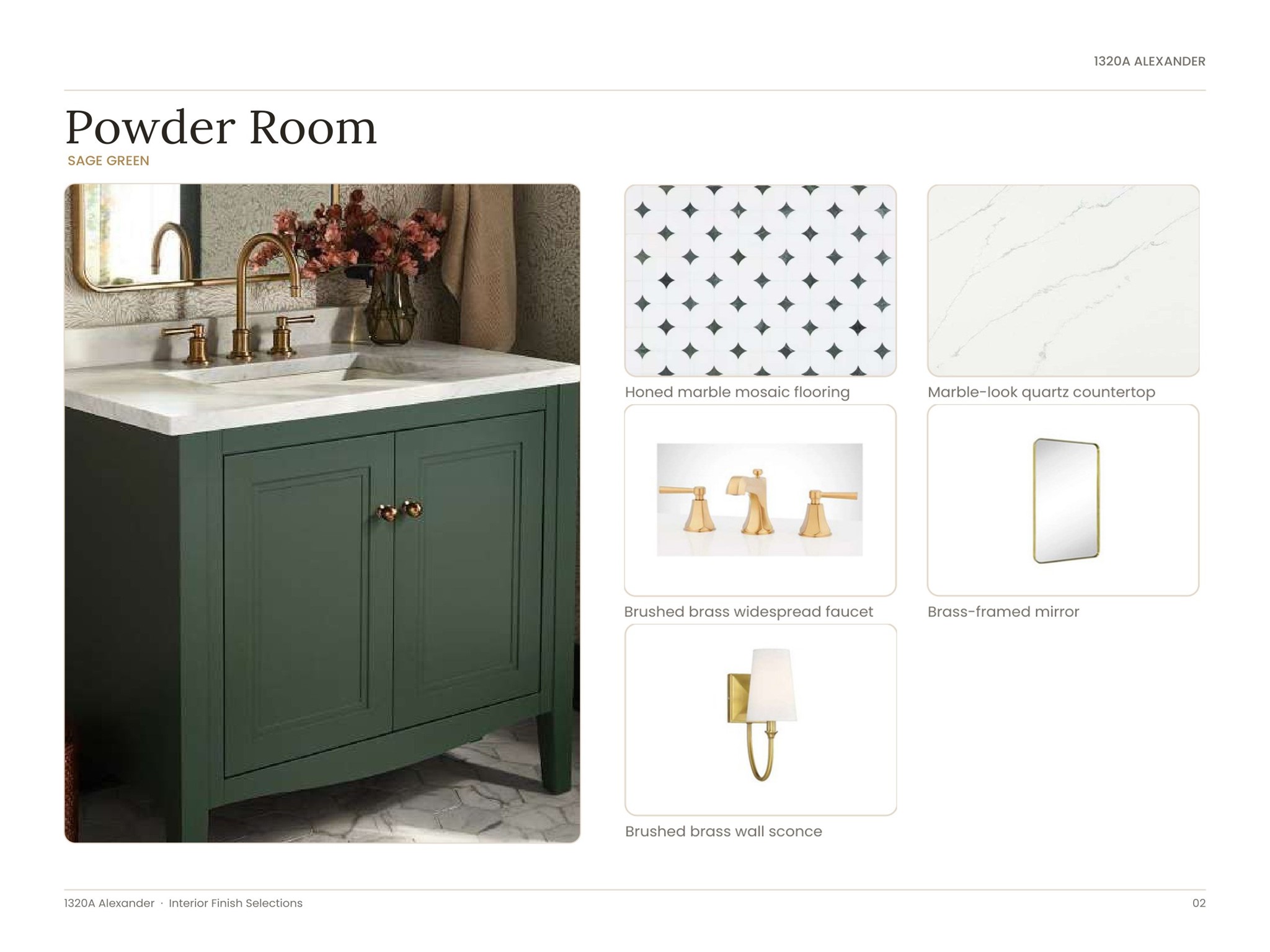 Powder bath selections.