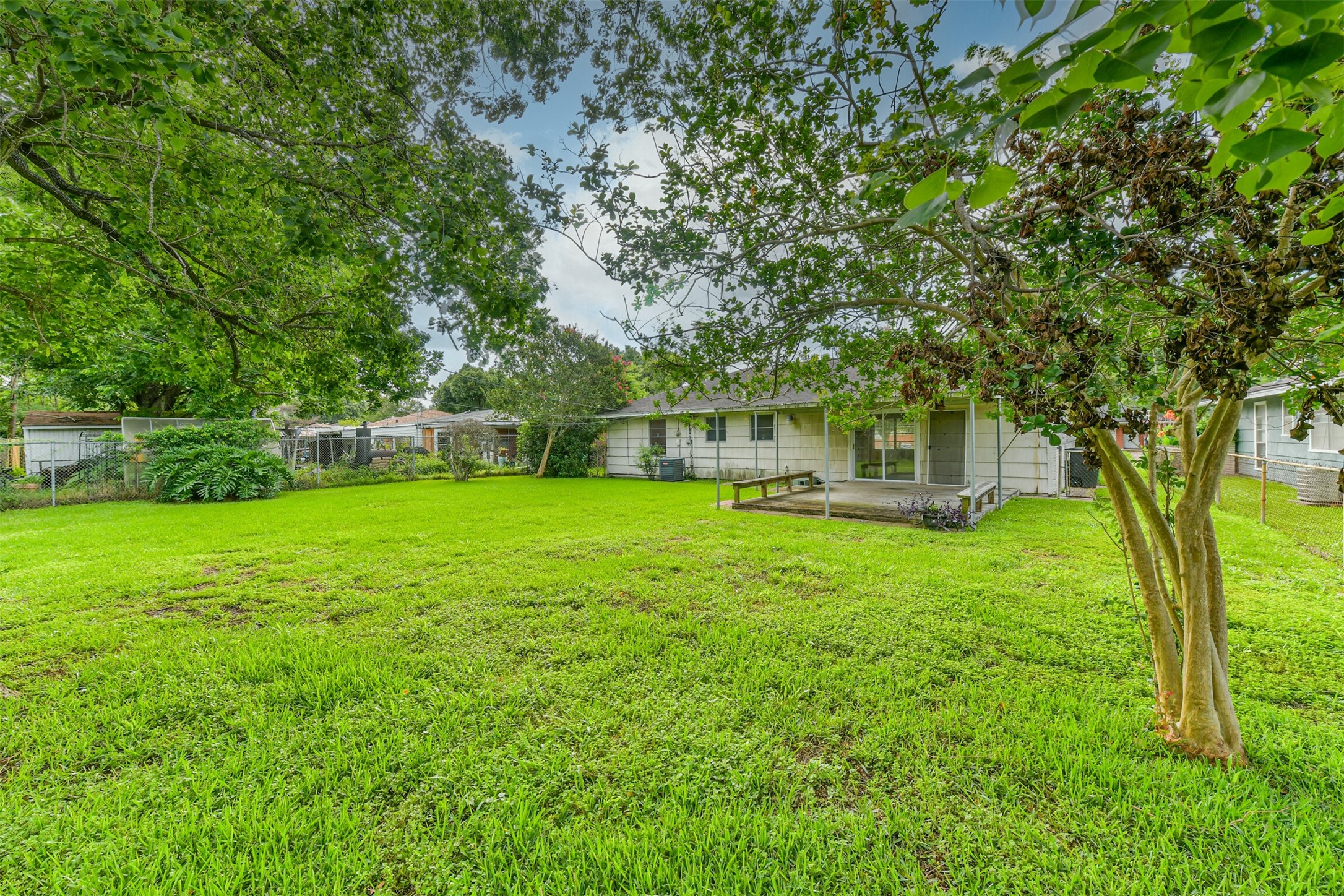 Large backyard