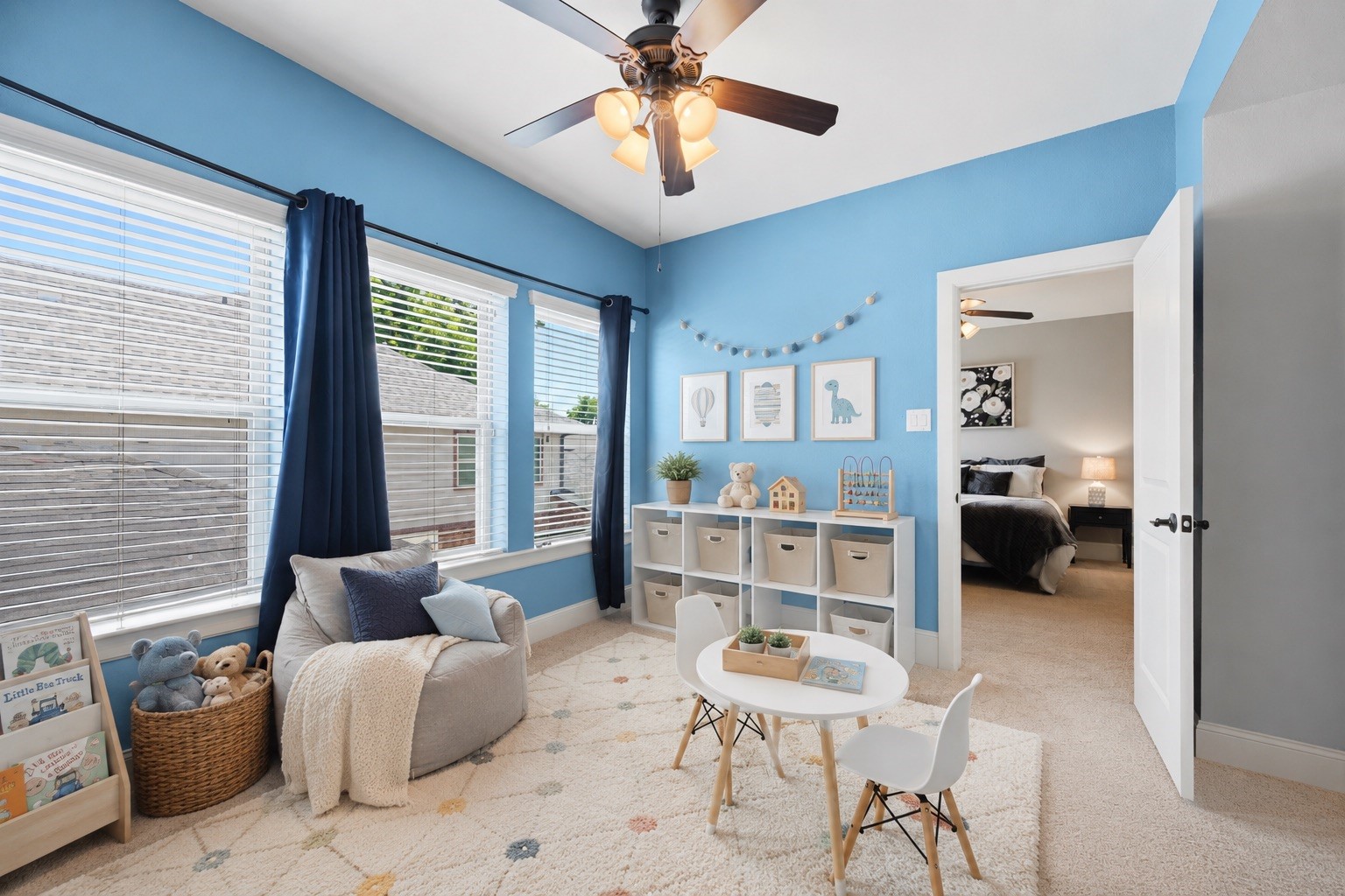 *virtually staged* Bonus room upstairs between two secondary bedrooms.