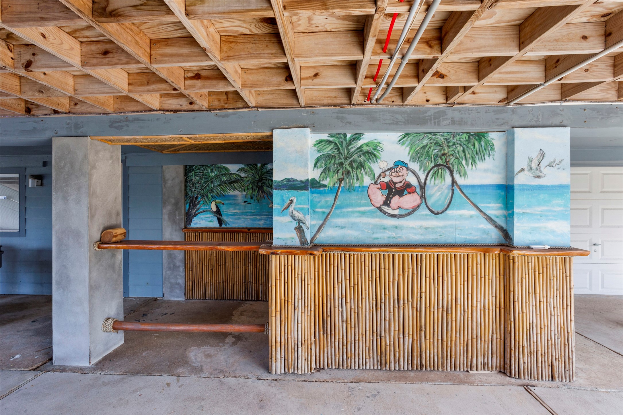 Charming dockside bar perfect for entertaining.