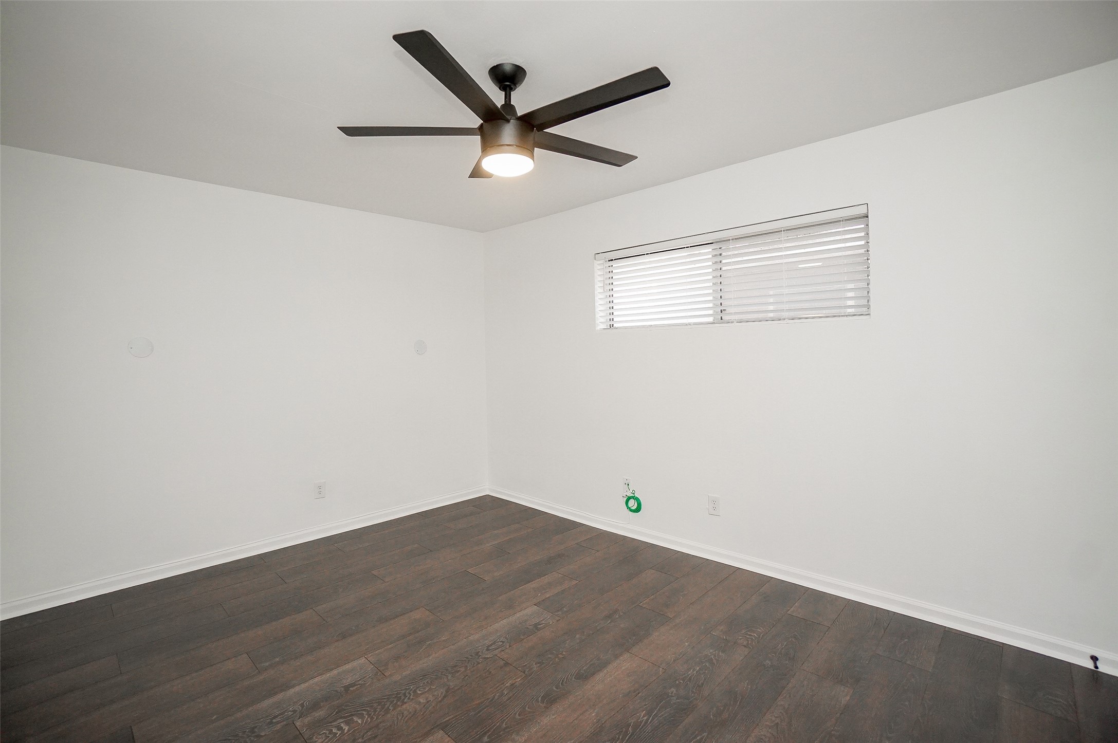 New laminate wood floors in the bedroom