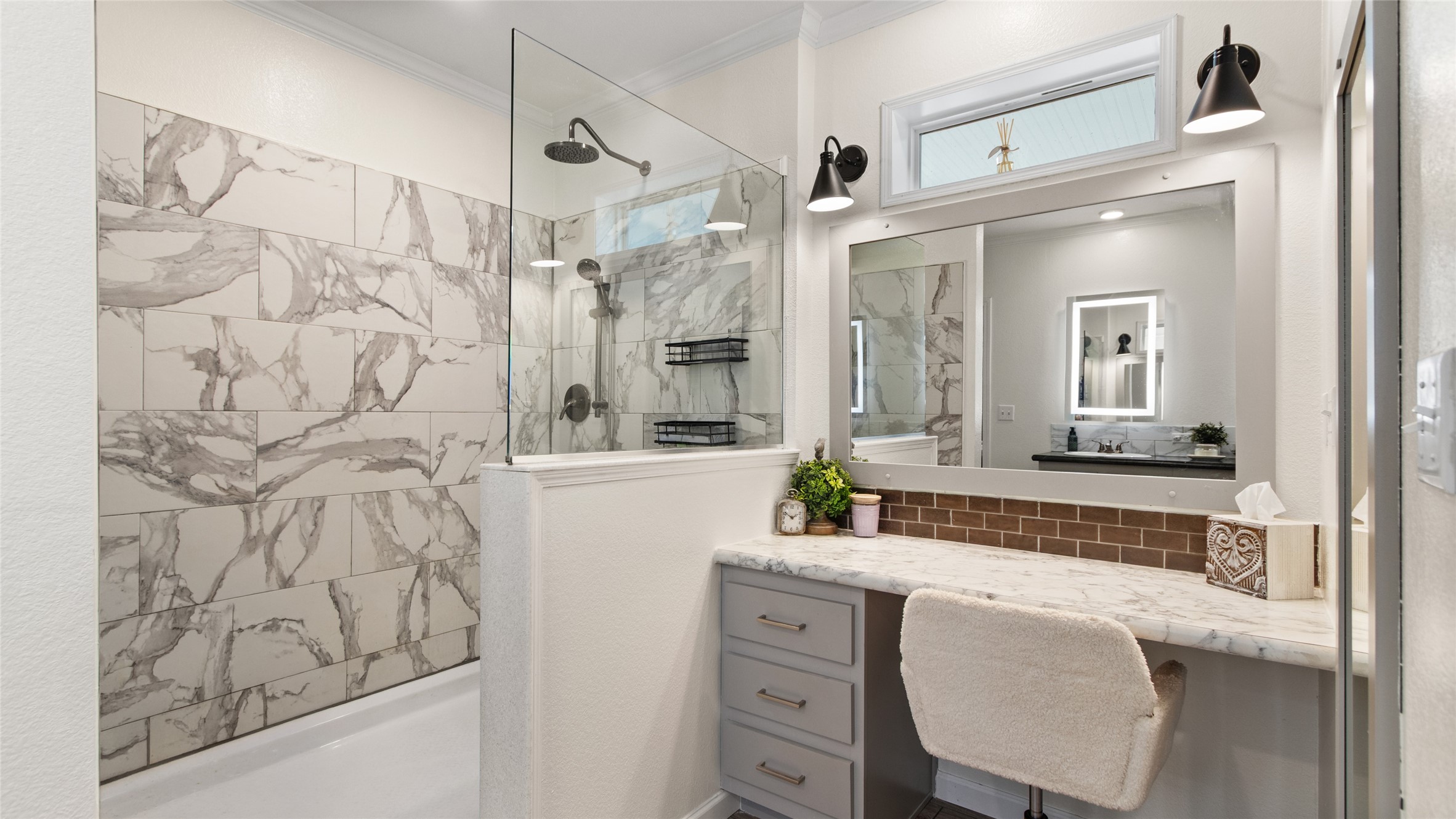 Secondary primary bathroom with vanity