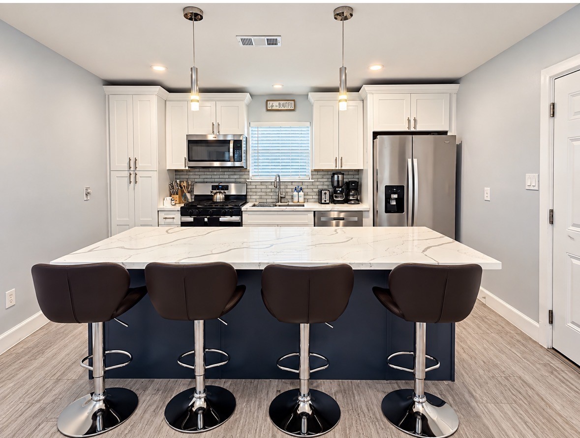 Kitchen with a spacious Island