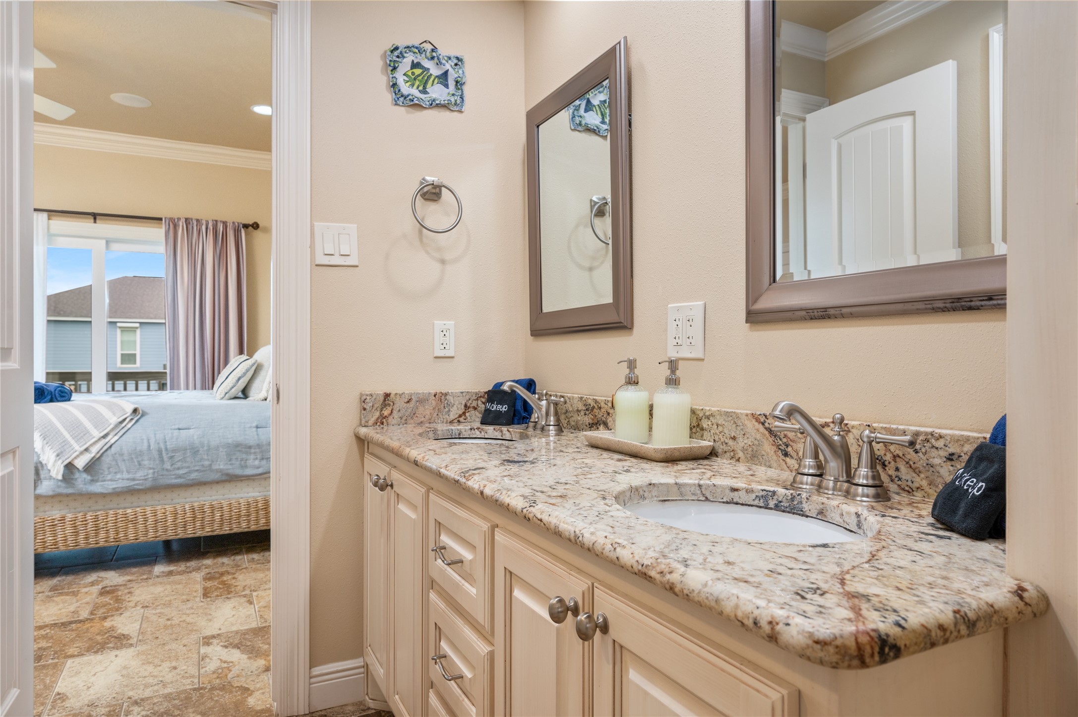 Jack and Jill bathroom between Bedrooms 2 and Bedroom 3