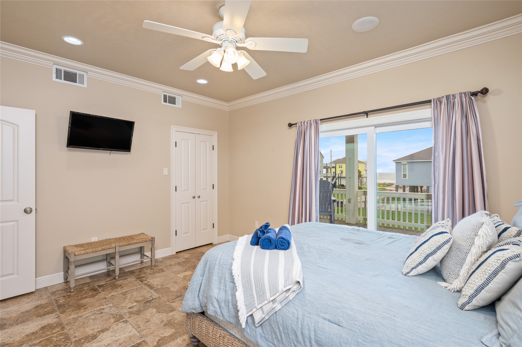 Wake up to water views from bed and step directly onto your covered deck whenever you want a closer look.
