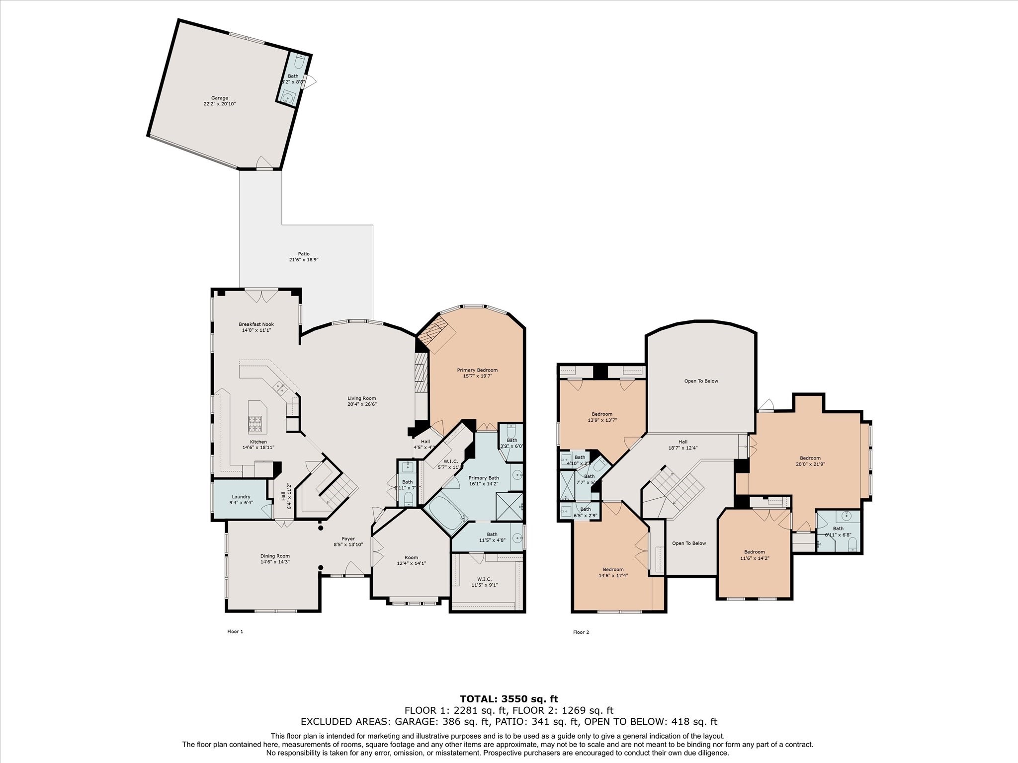 First and second level floorplan