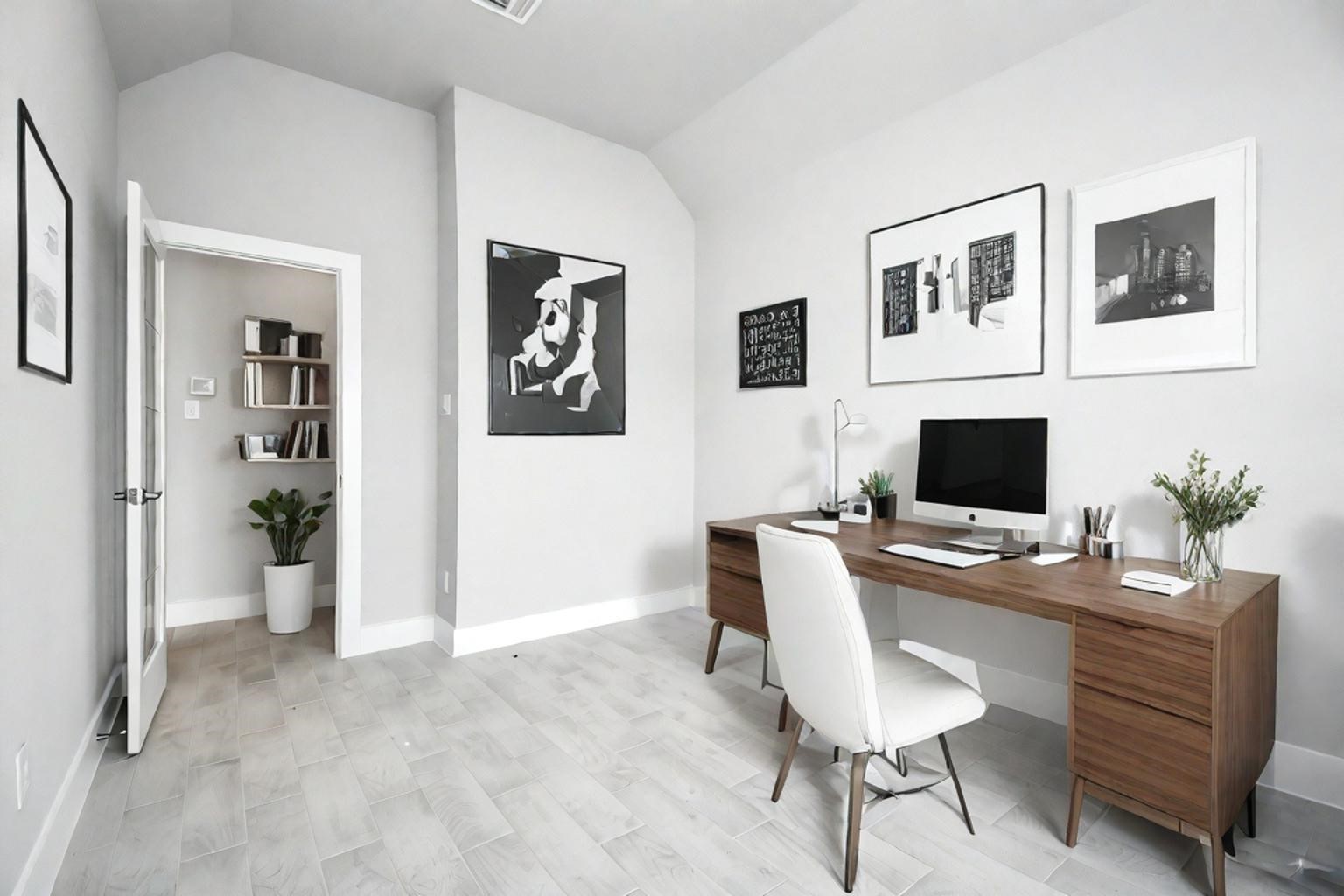 Virtually Staged - Home Office. Sample photo of completed home with similar floor plan. Actual colors and selections may vary.