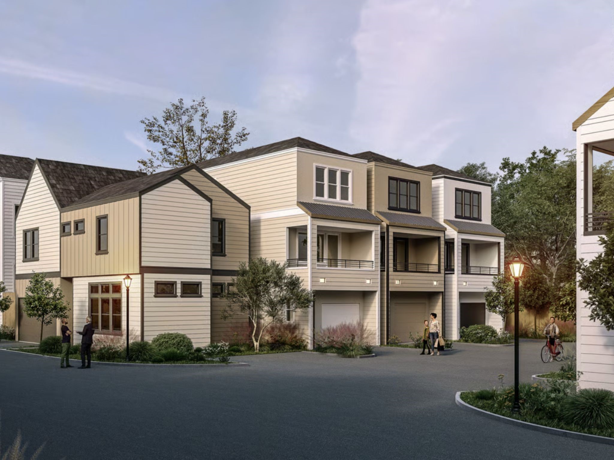 This photo is a designed rendering of various floor plan elevations featured in Haven at Highland.