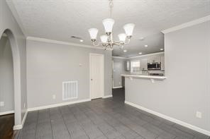 Sizable dining area is great for entertaining on the holidays.