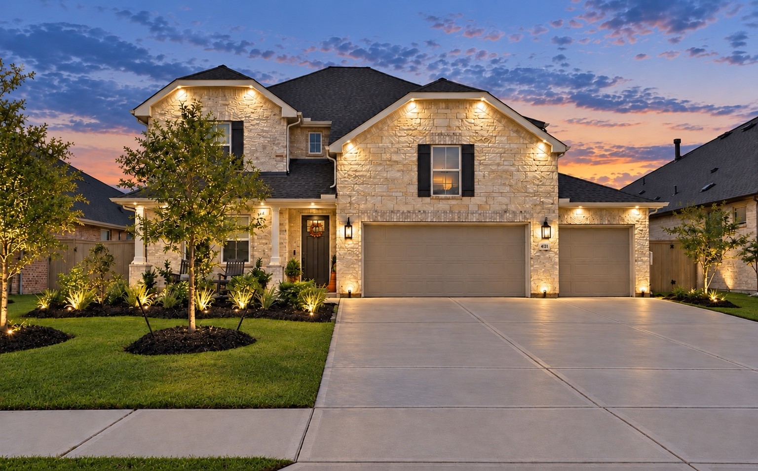 Beautiful exterior lighting