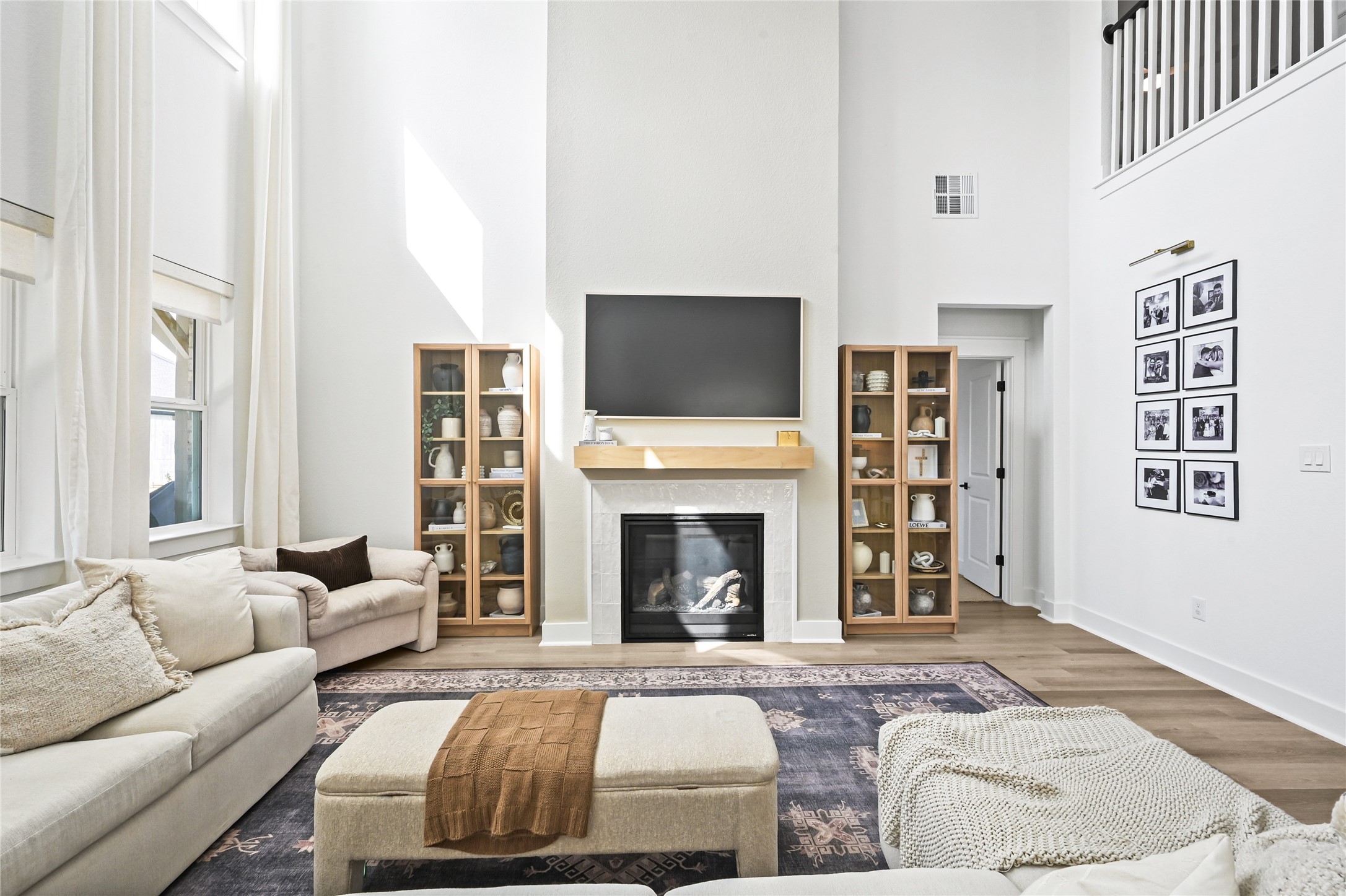 Beautiful Living Room; beautiful fireplace