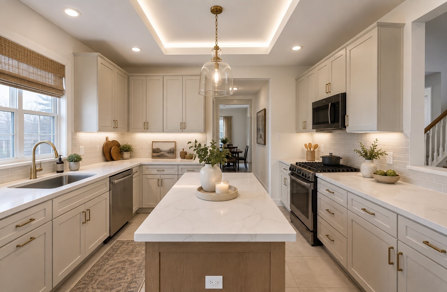 This updated rendering shows a transformed kitchen with modern finishes. This home is priced to give you the ability to make it your own while building instant equity!