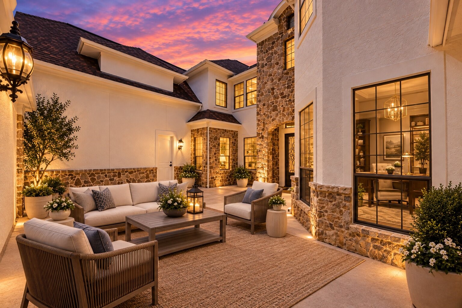 Virtually stage courtyard - perfect for kids and entertaining!