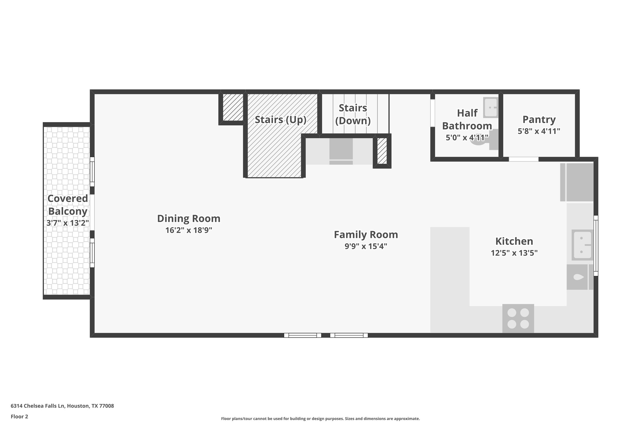 Floor plan of the second floor