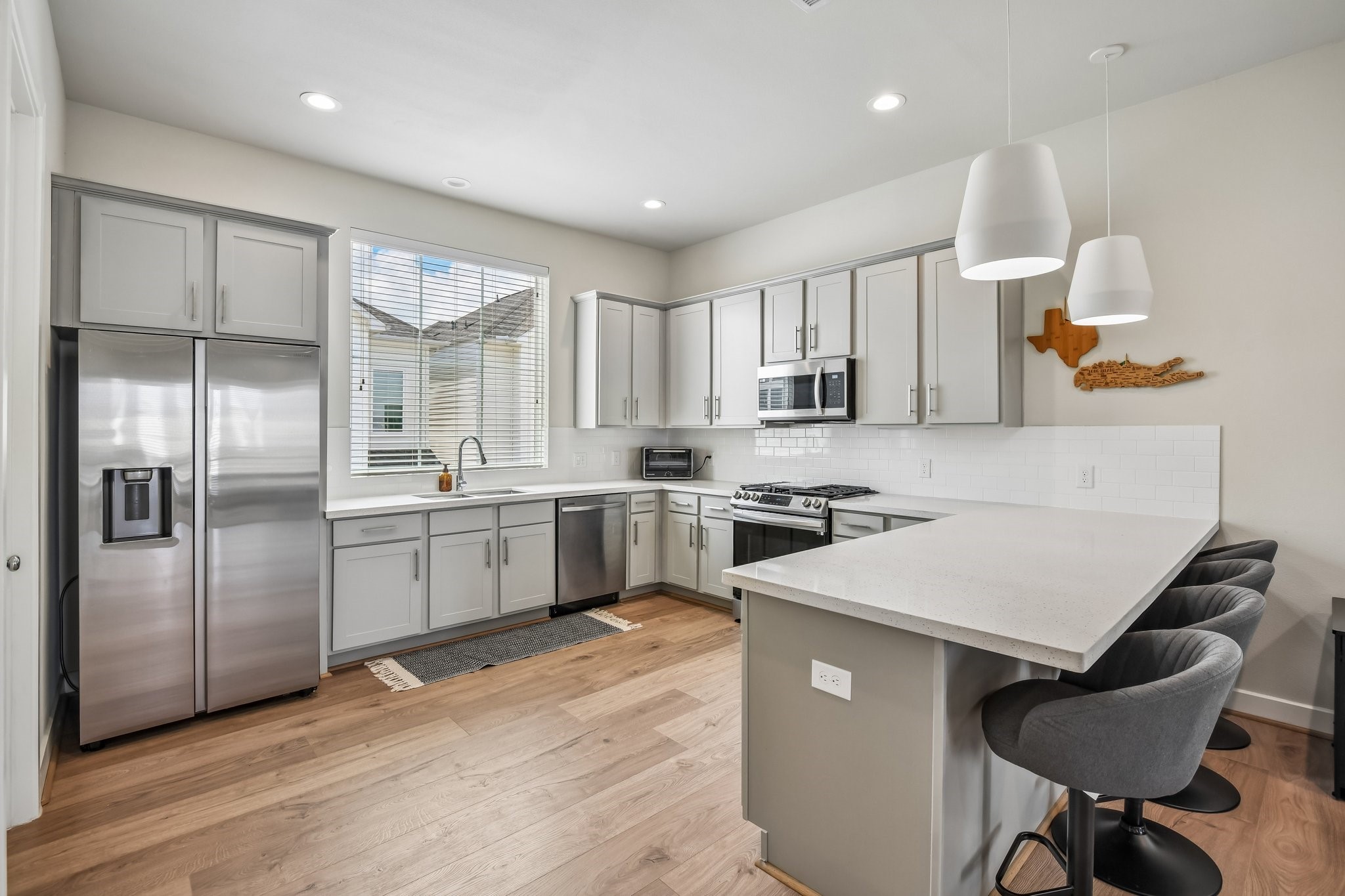 Huge kitchen with plenty of natural light Huge kitchen with plenty of natural light