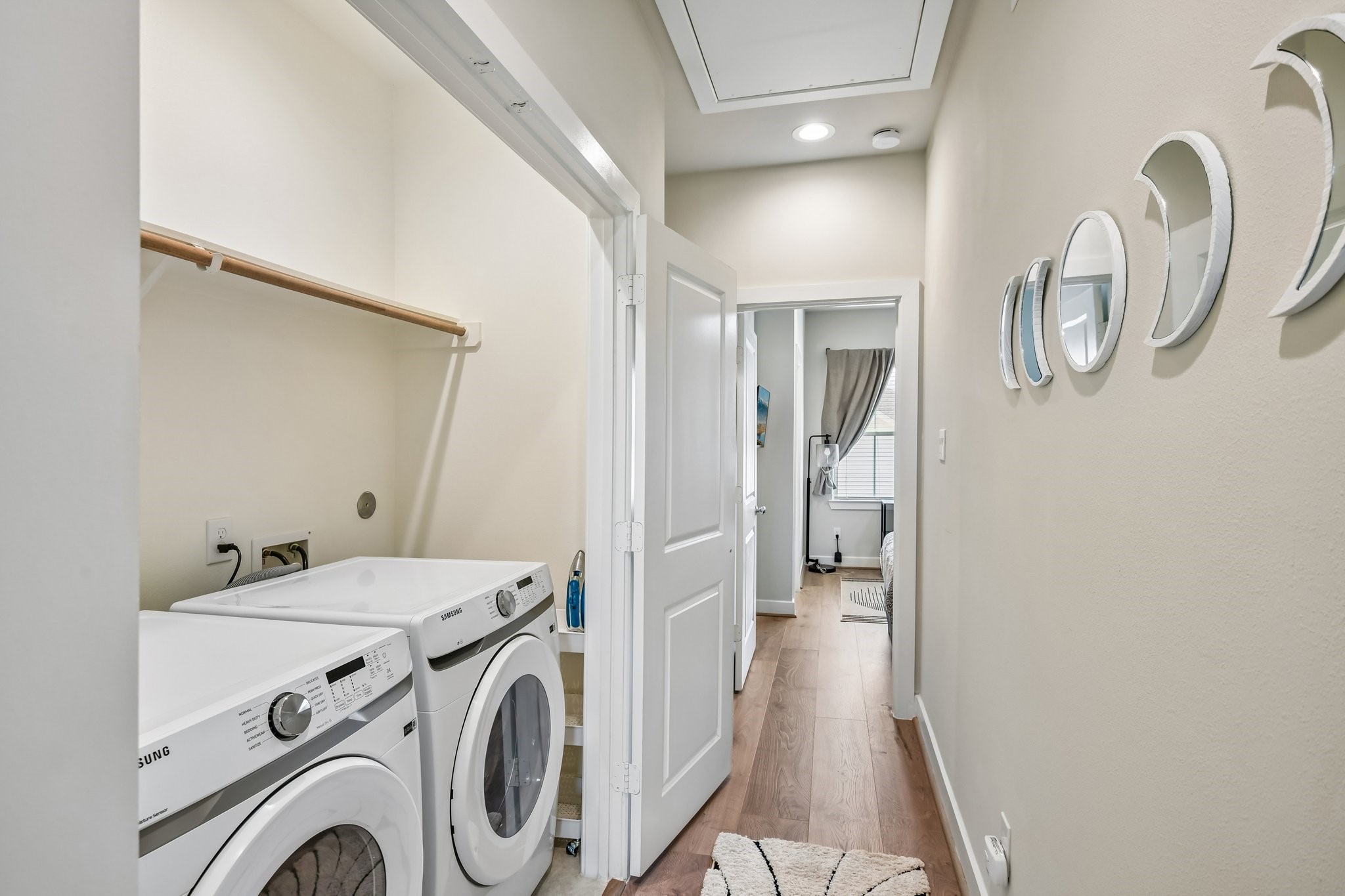Hallway located on the third floor with laundry room