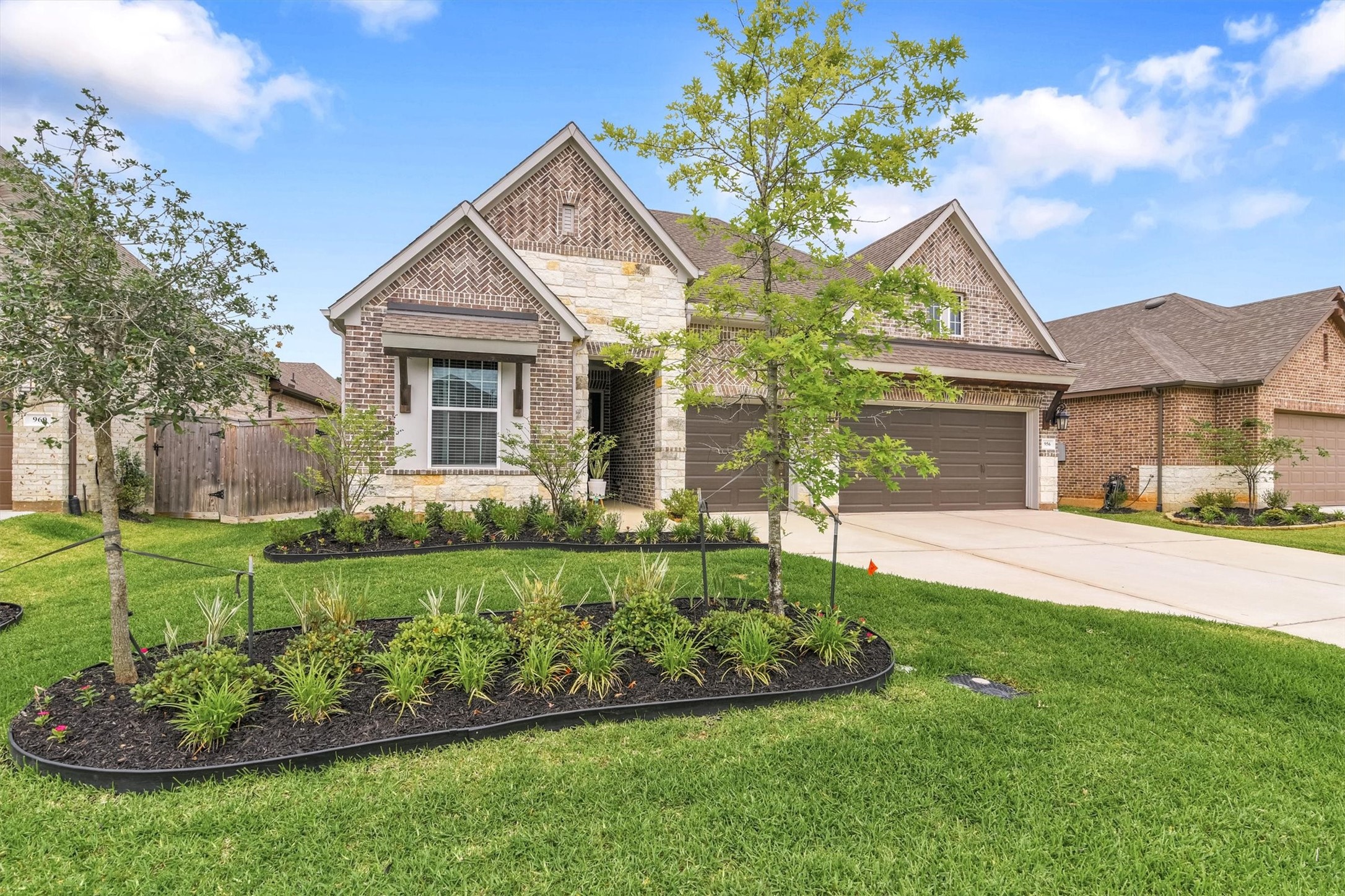 Charming single-story brick and stone