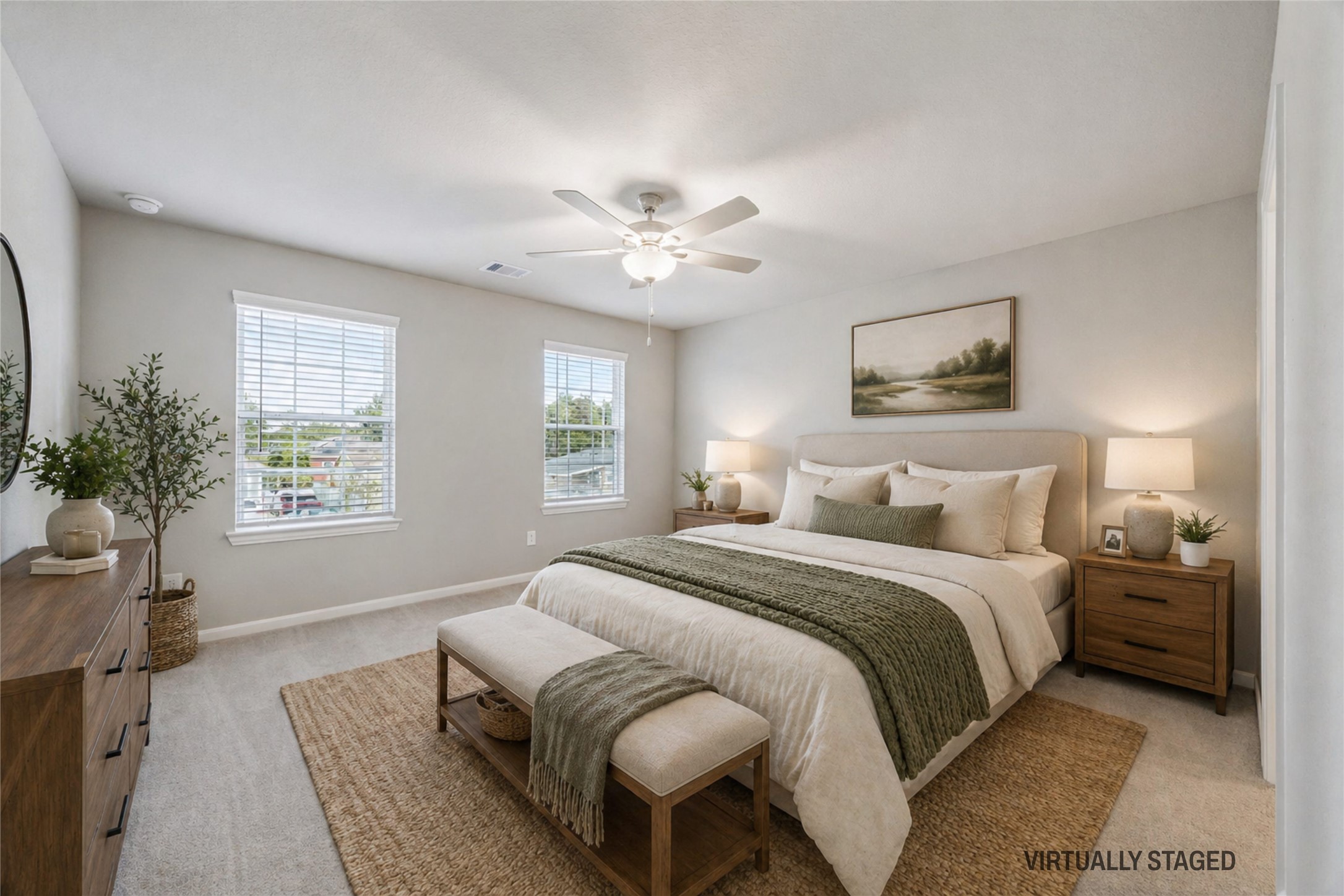 Virtually staged photo of Primary Bedroom. Virtually staged photo of Primary Bedroom.