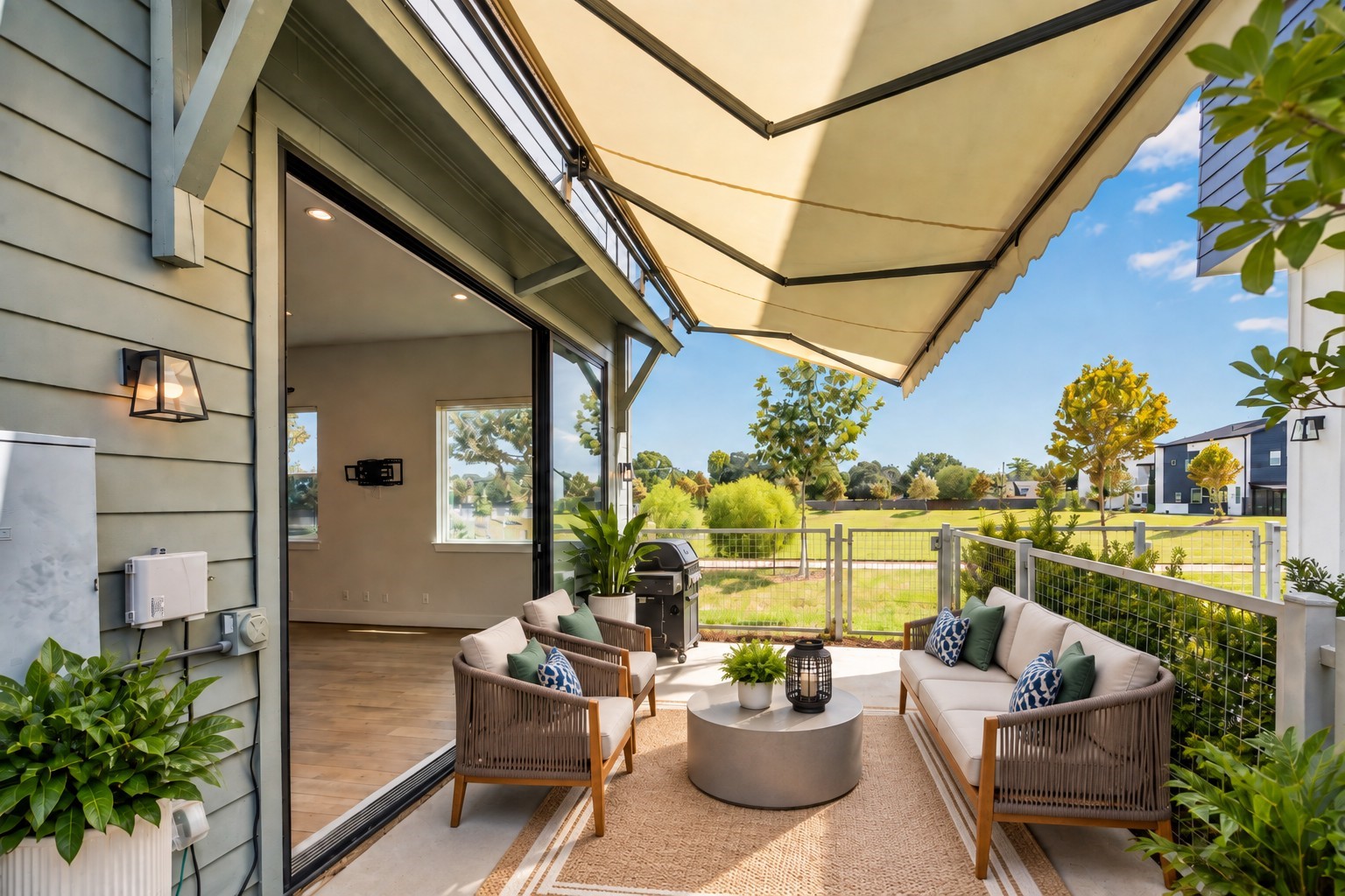 Virtually staged patio.
