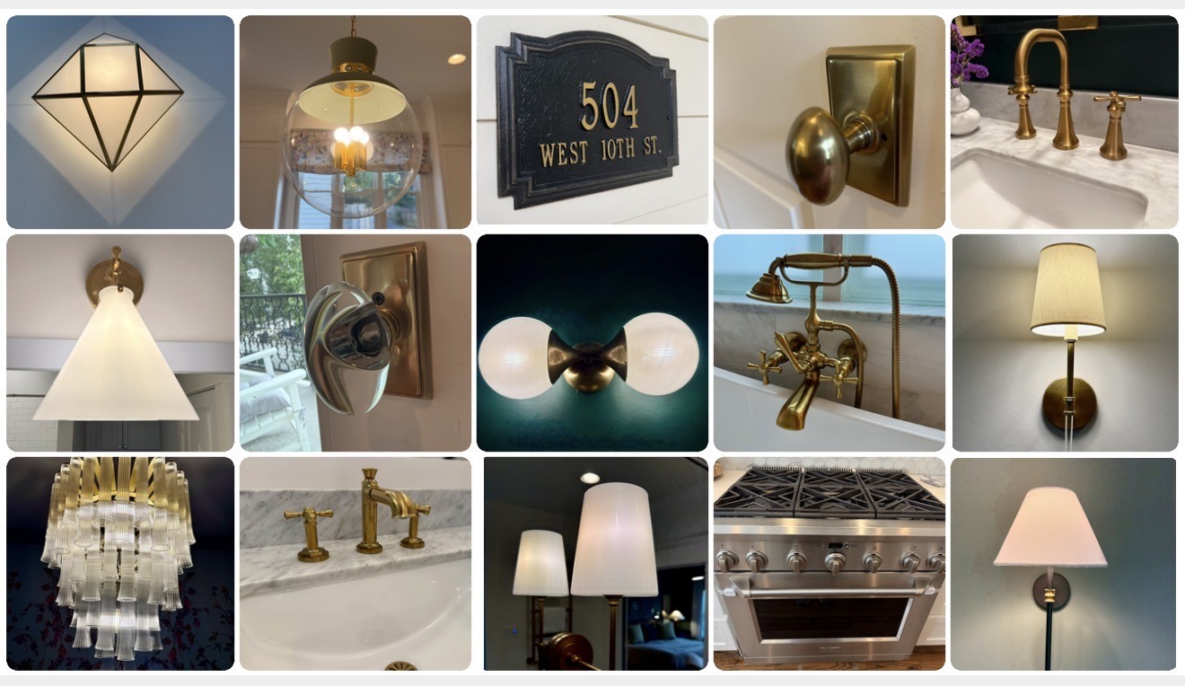 Just some of the many fine fixtures, features and finishes of 504 W. 10th Street.