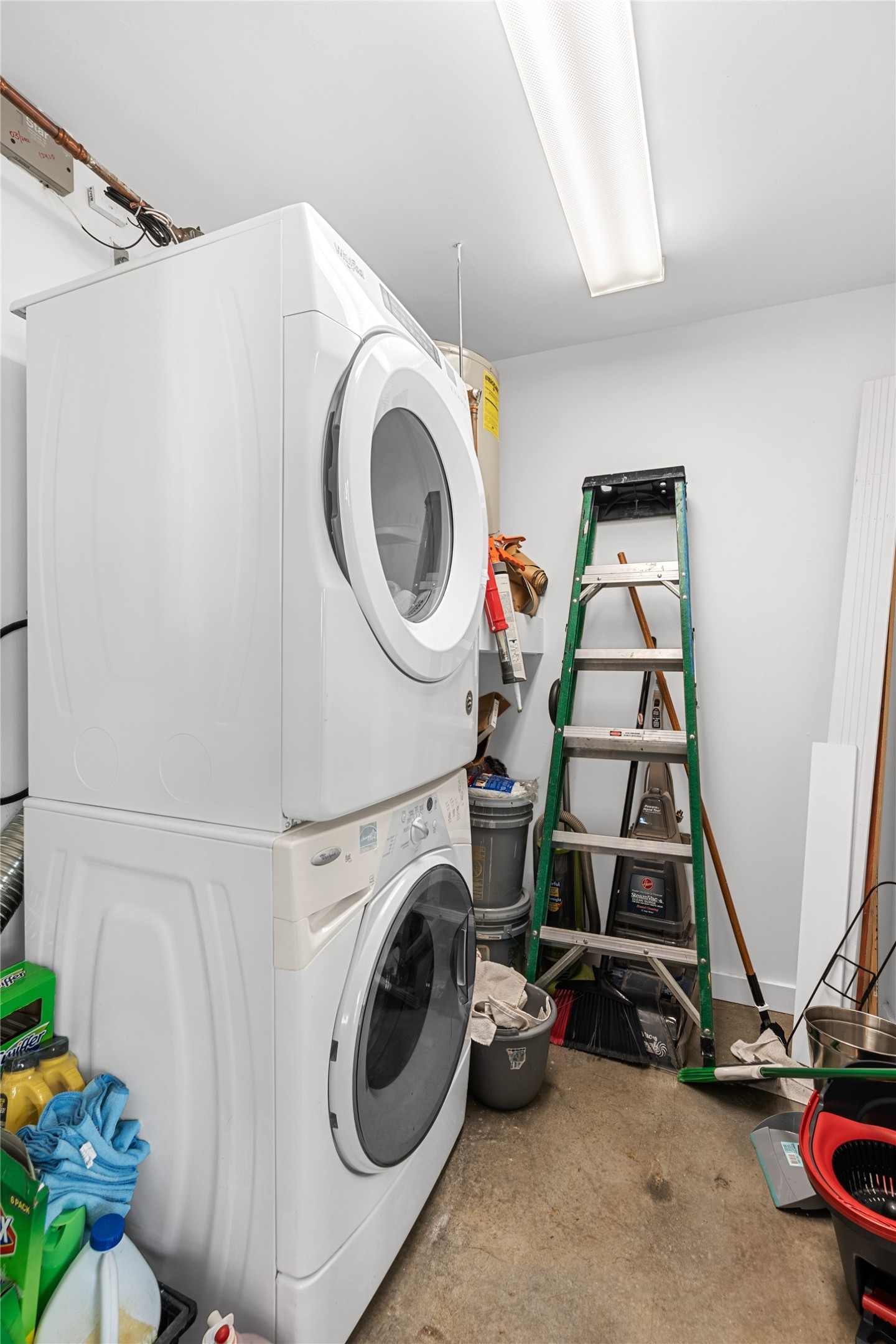 Utility on first floor also has plenty of space for additional storage.