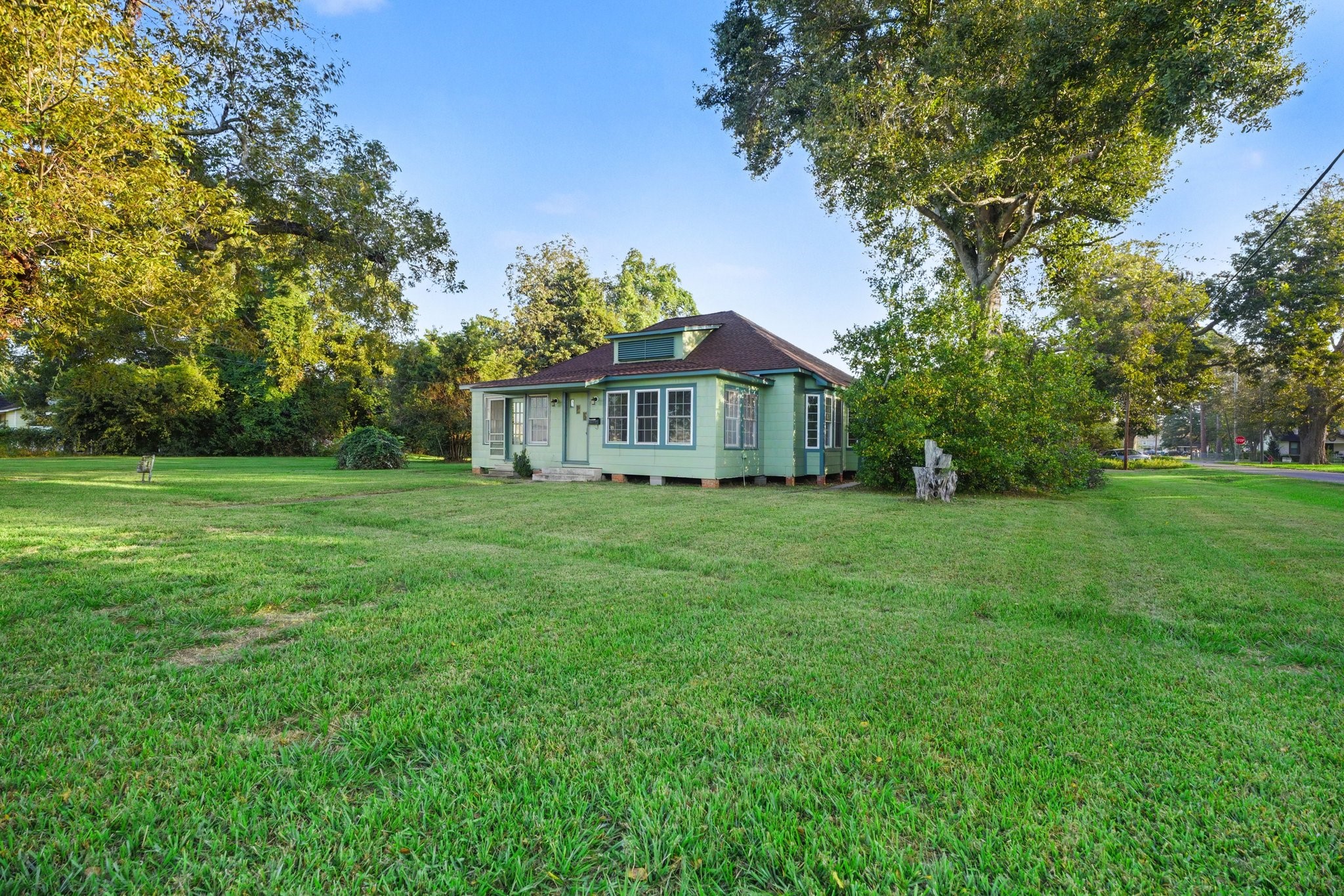 Large corner lot half acre