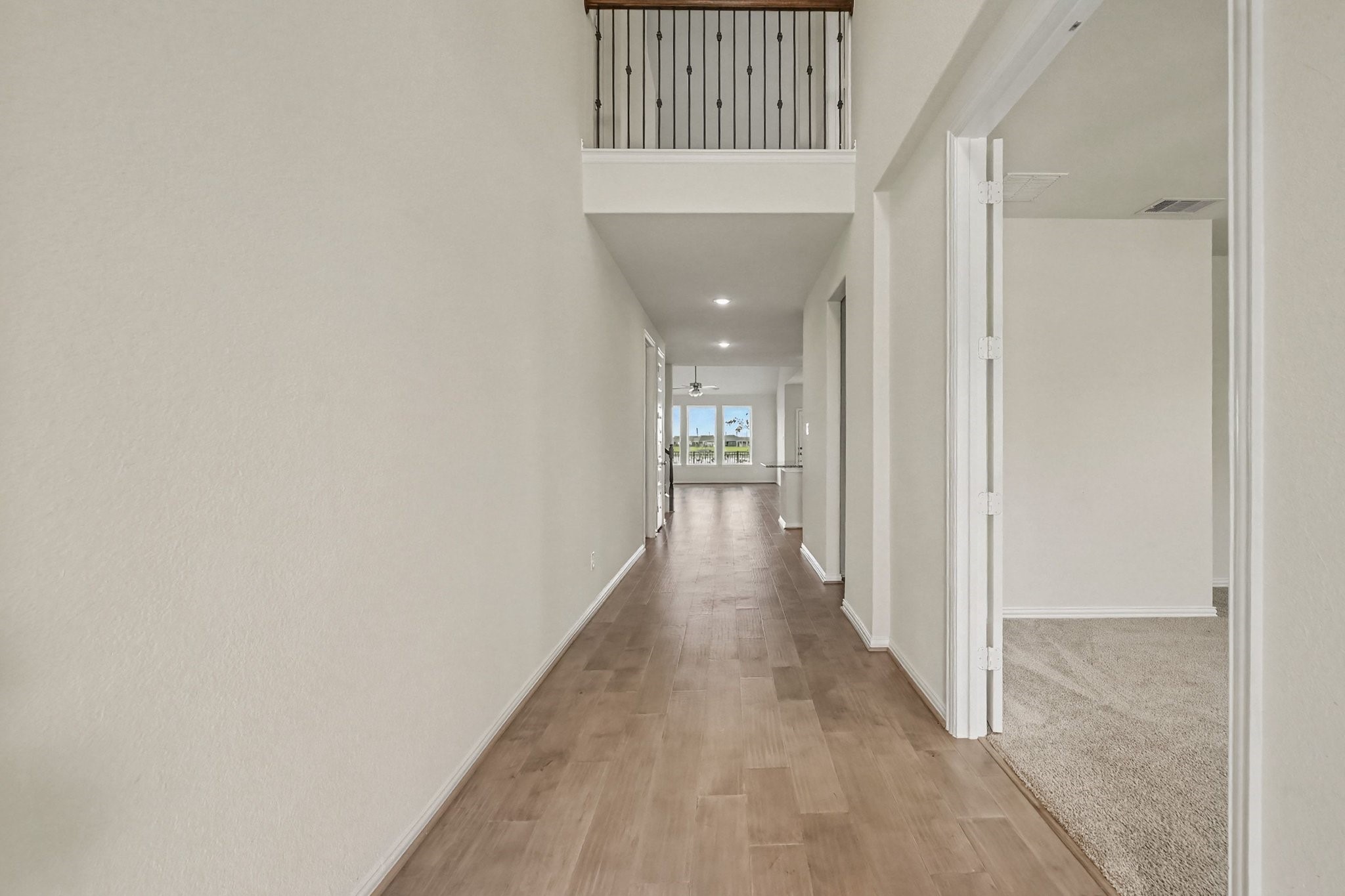 Front entry with two story ceiling Front entry with two story ceiling