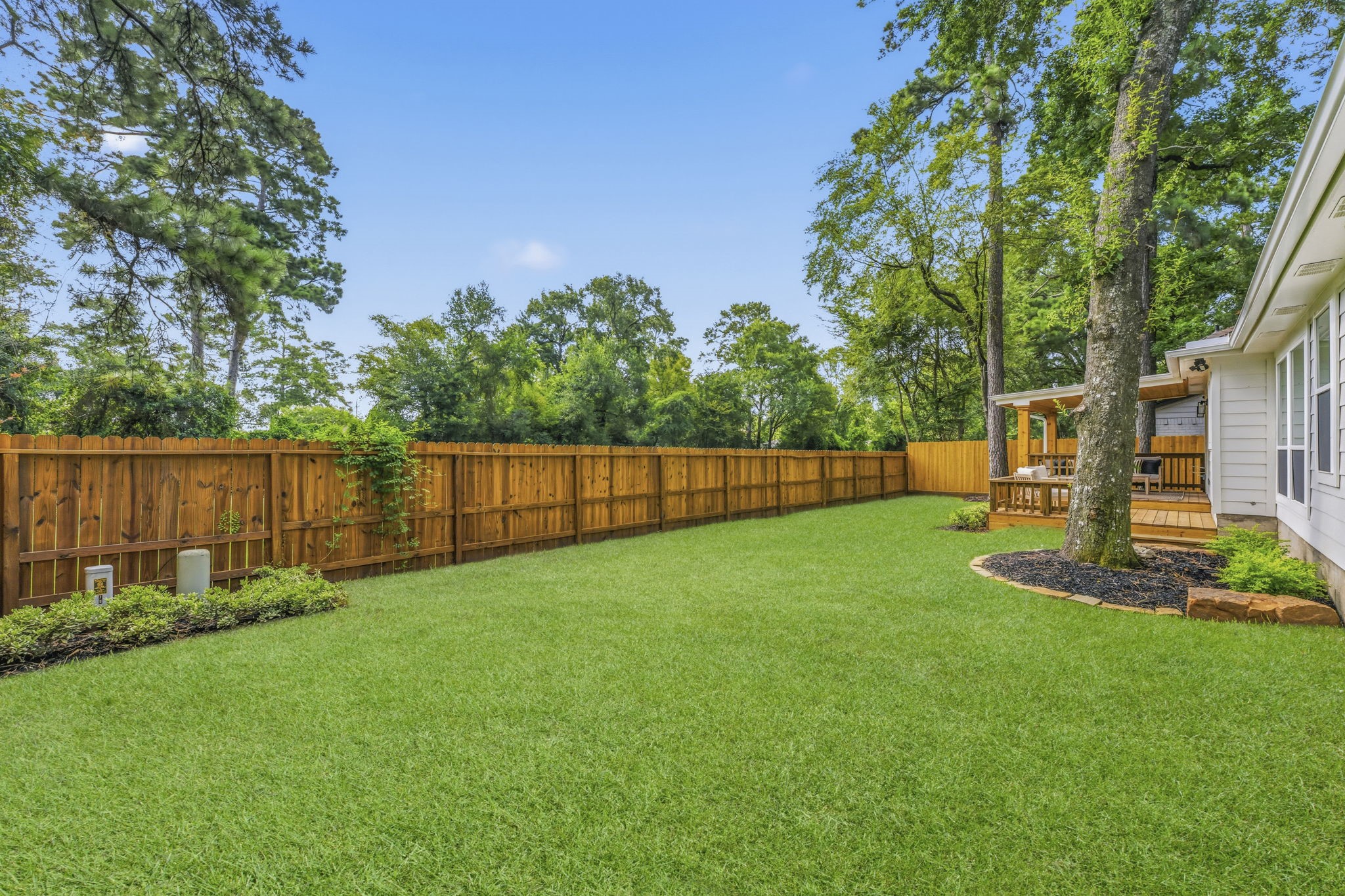 Enjoy the privacy of the backyard with all-new fencing.