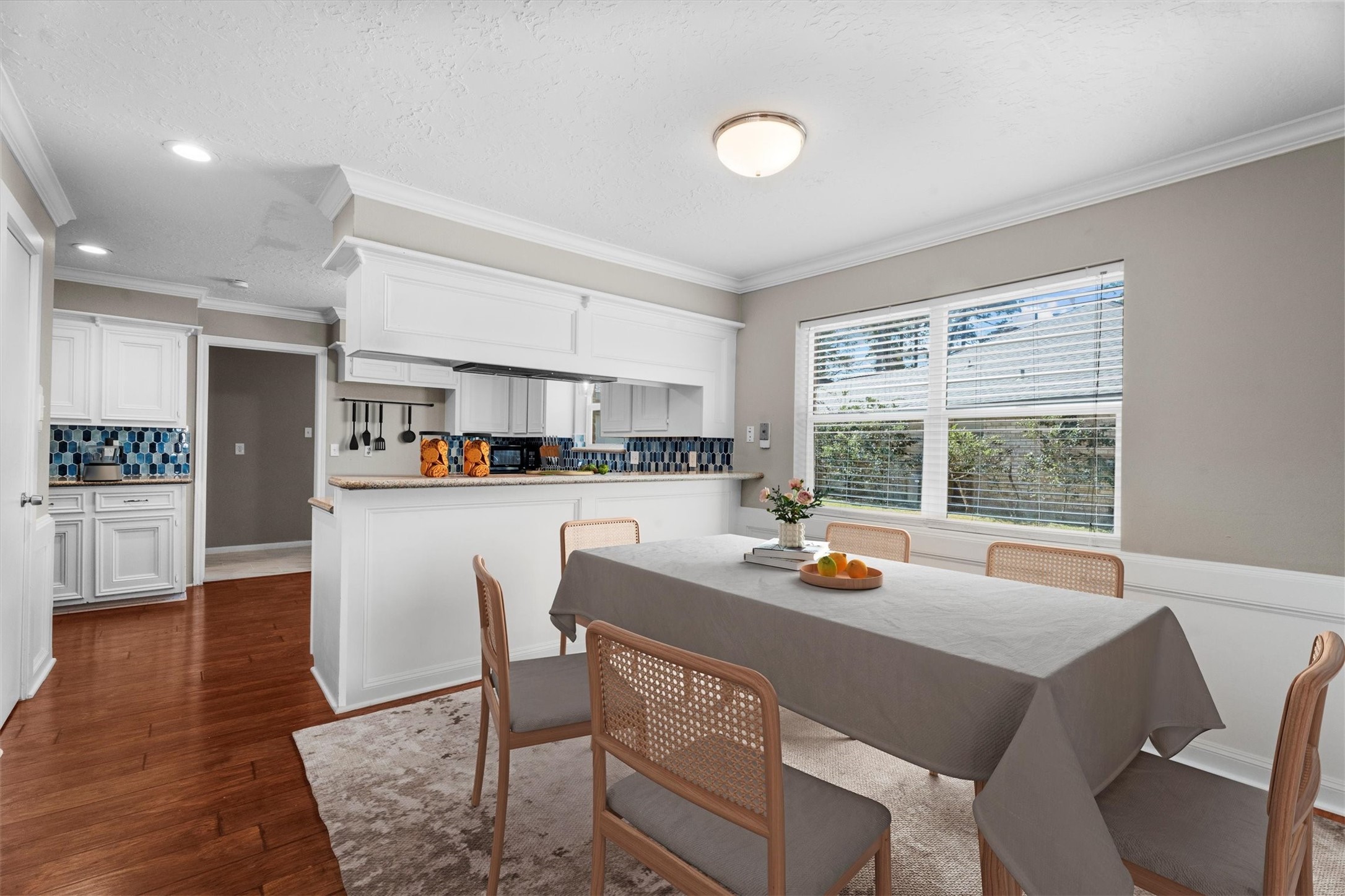 Digitally staged Breakfast Room