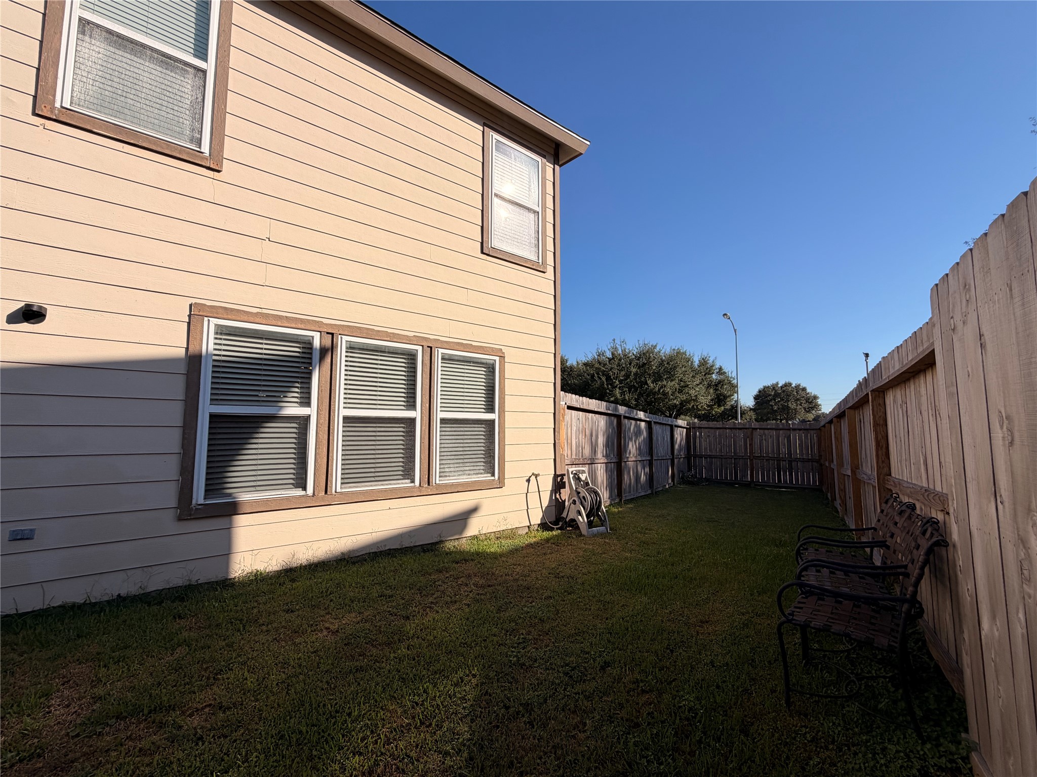 Spacious backyard