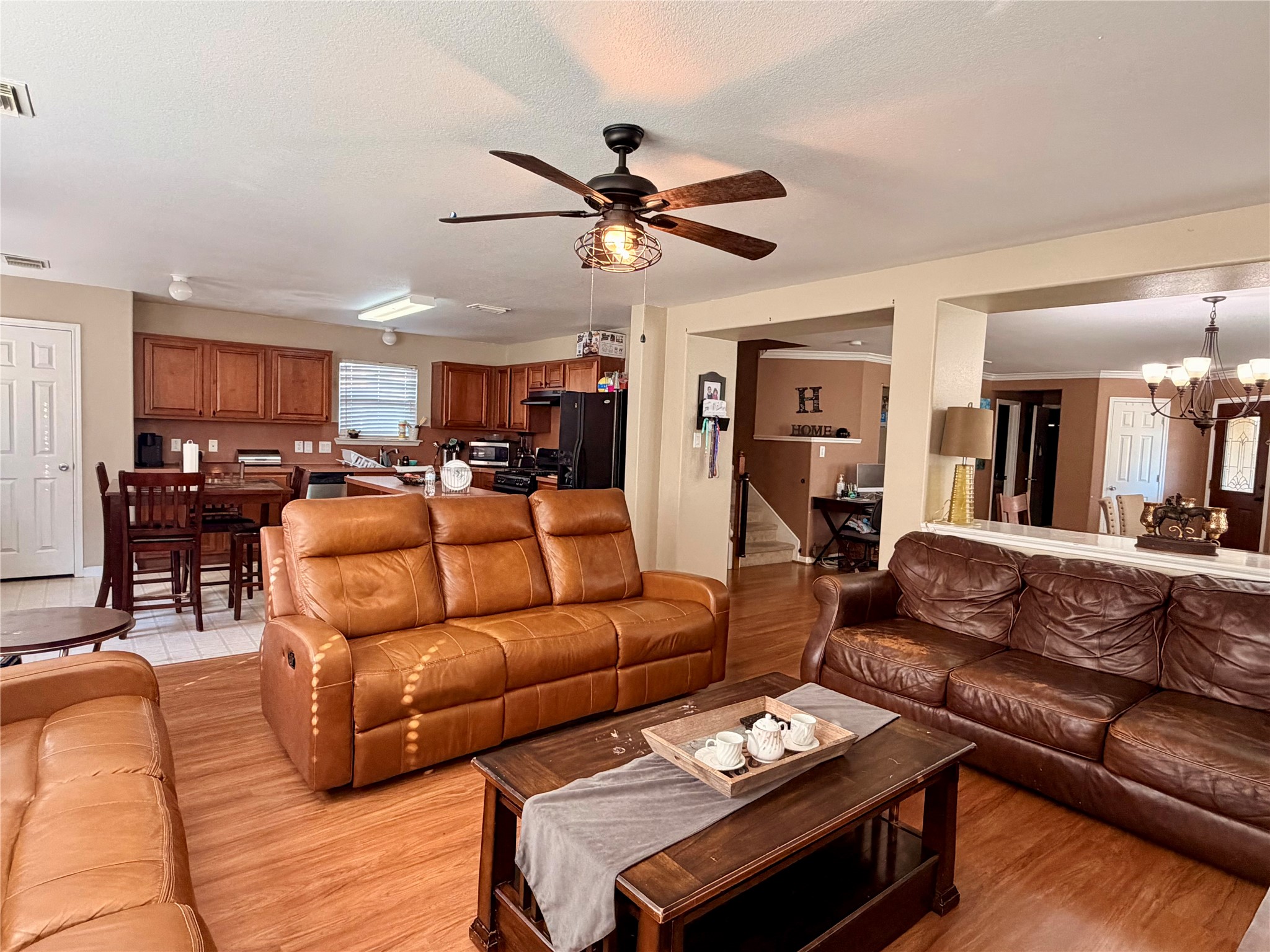 Living room open to kitchen Living room open to kitchen