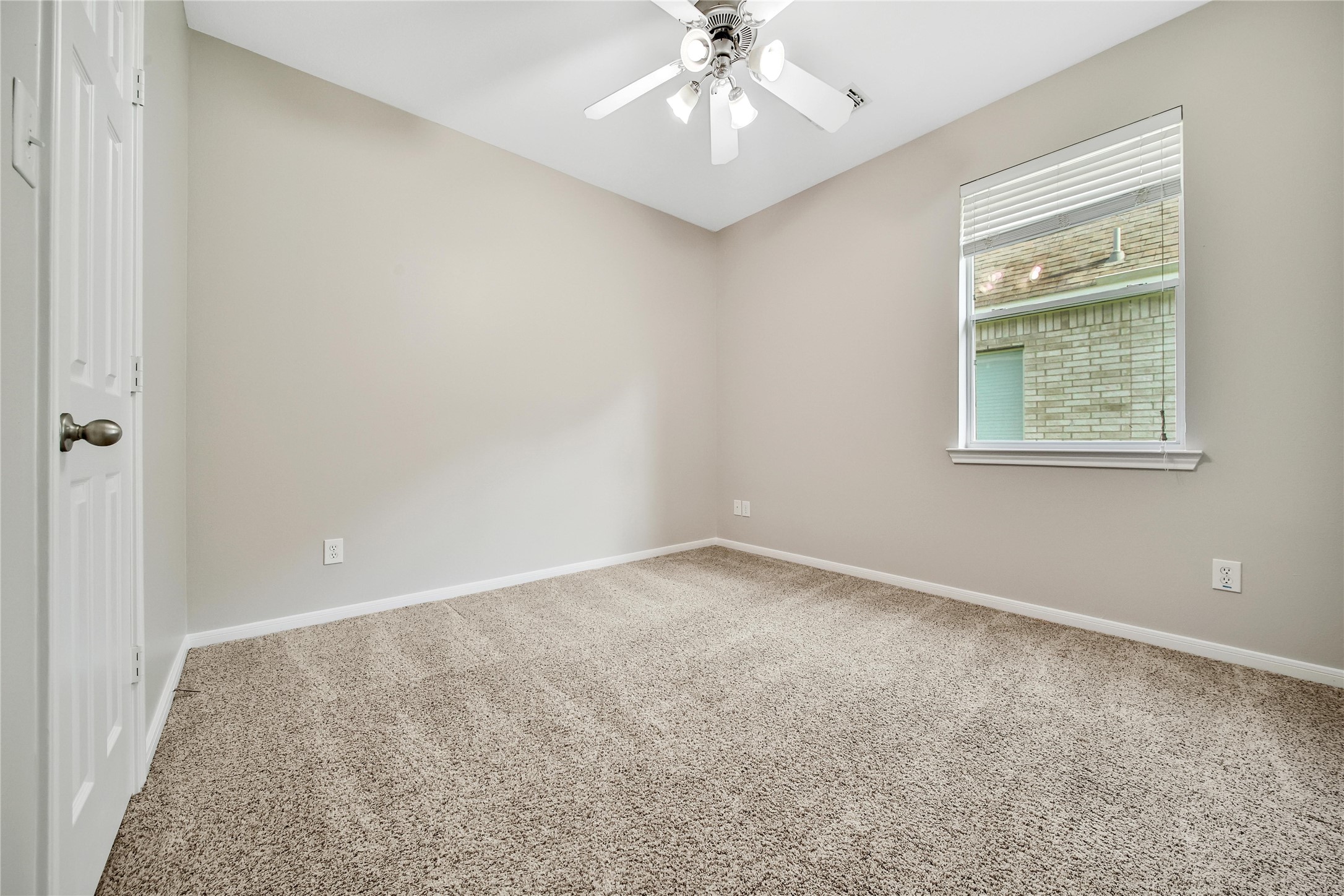 This split floorplan features secondary bedrooms that are spacious and bright. Two of the secondary bedrooms feature walk-in closets.