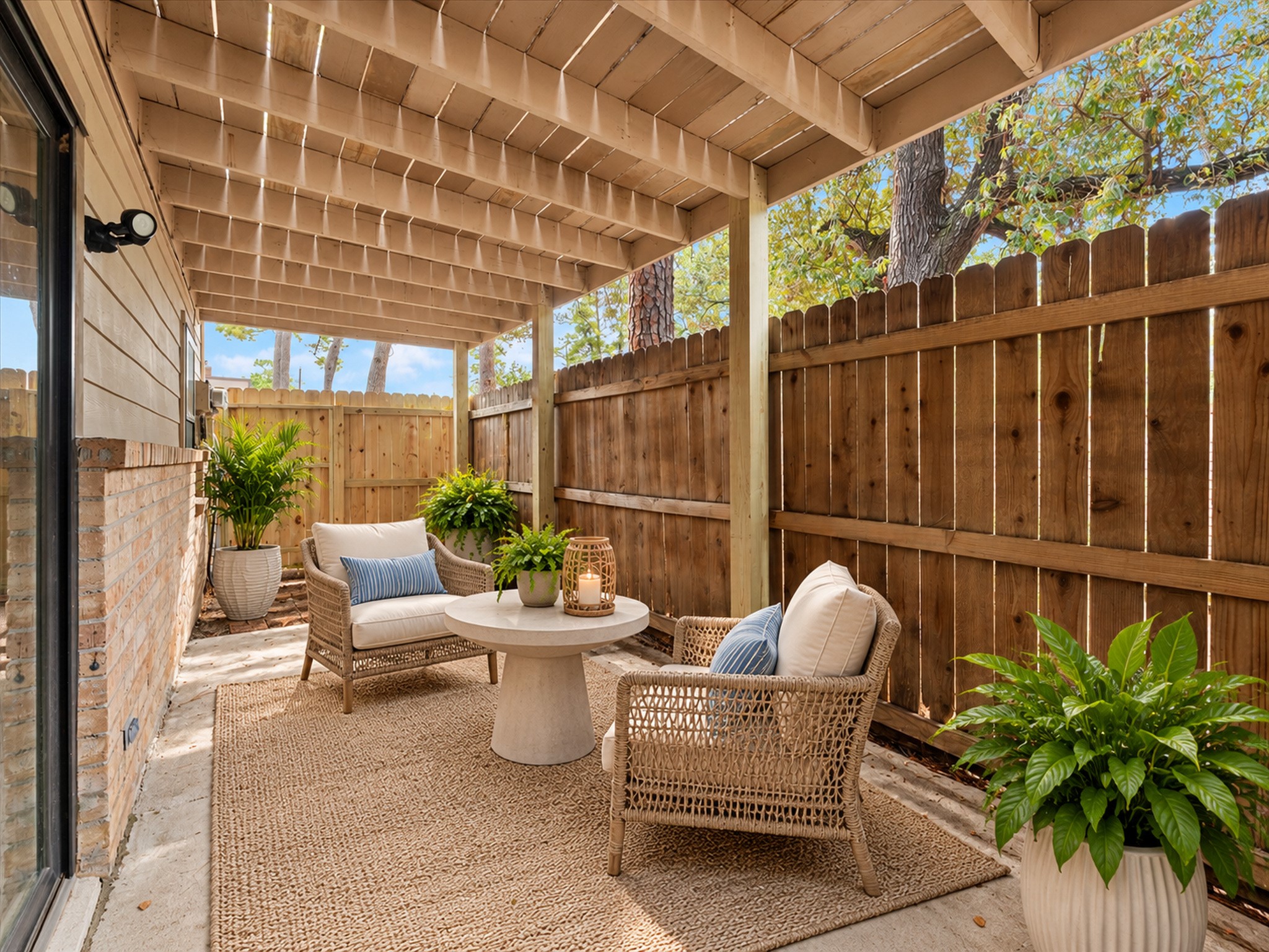 Private patio off 1st floor bonus room