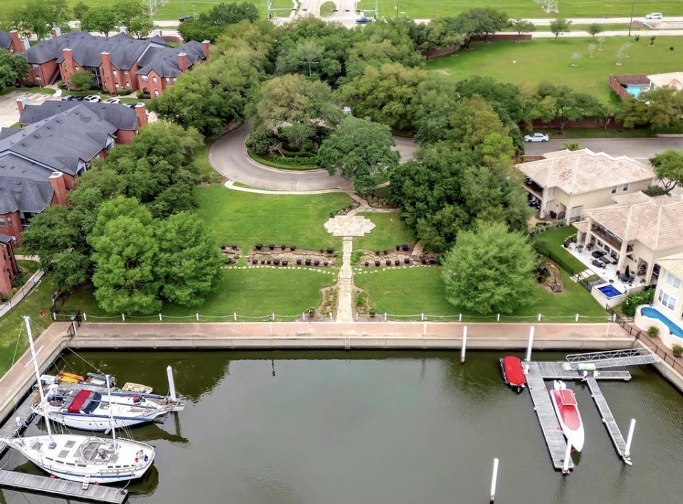 Community entrance as viewed from opposite/waterside