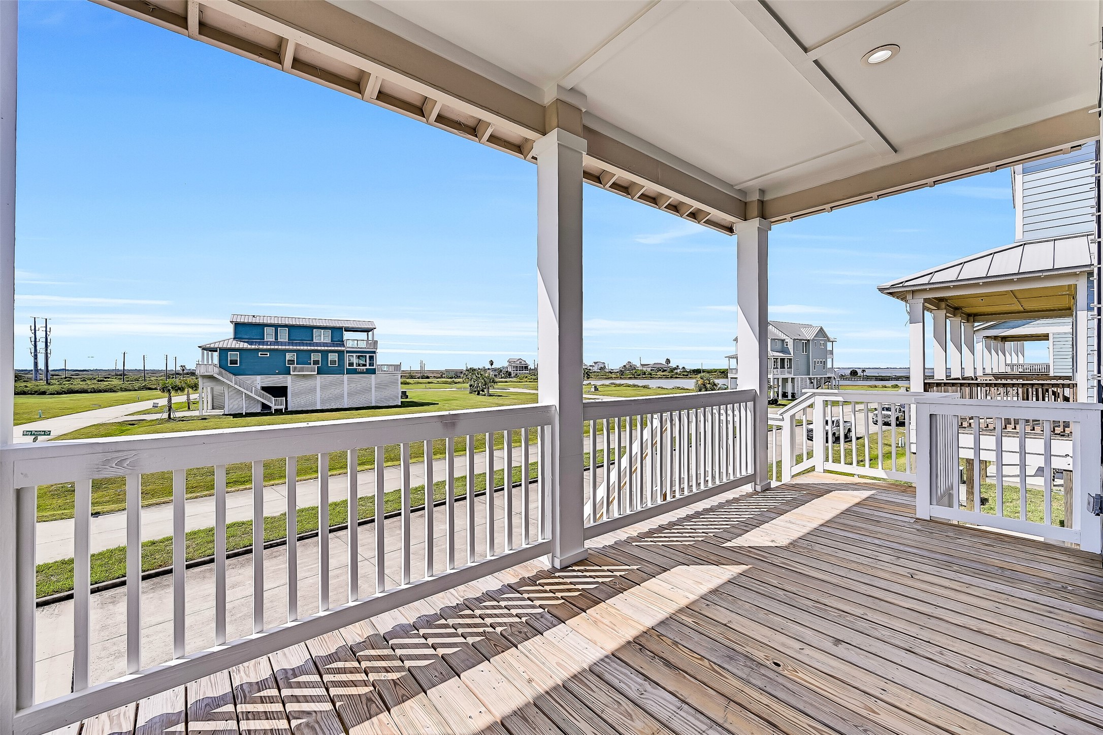 As you make your way upstairs, youll be welcomed by the spacious front deck.