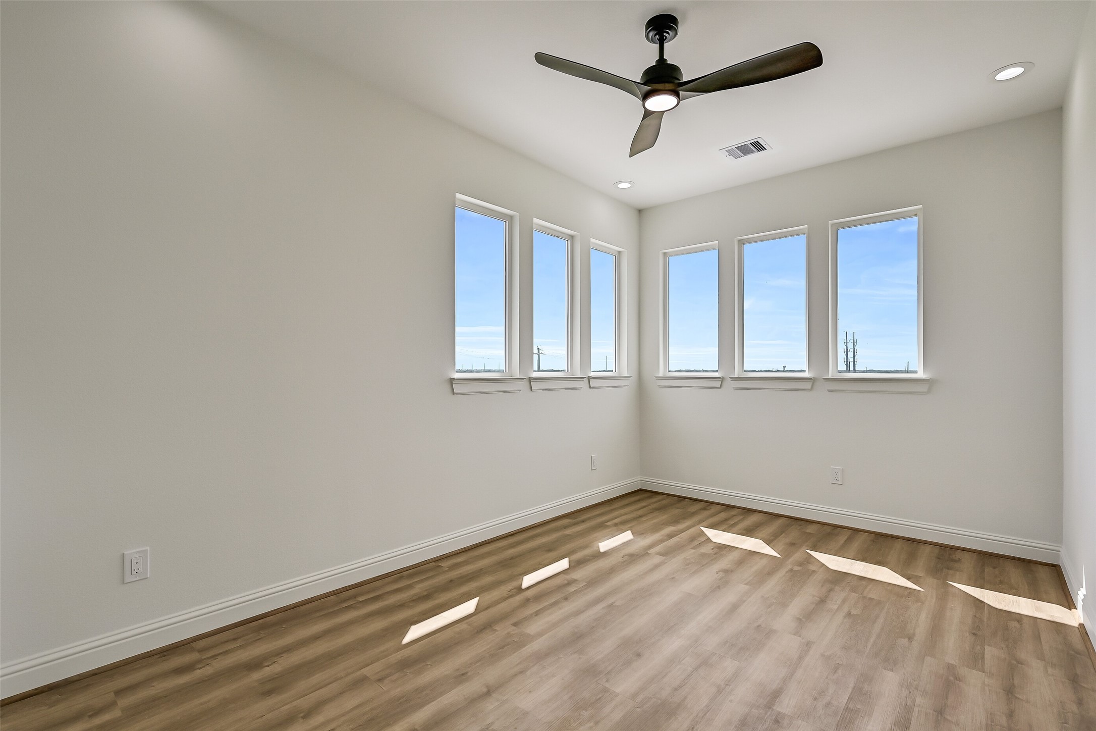 Virtually staged photo of the family room!