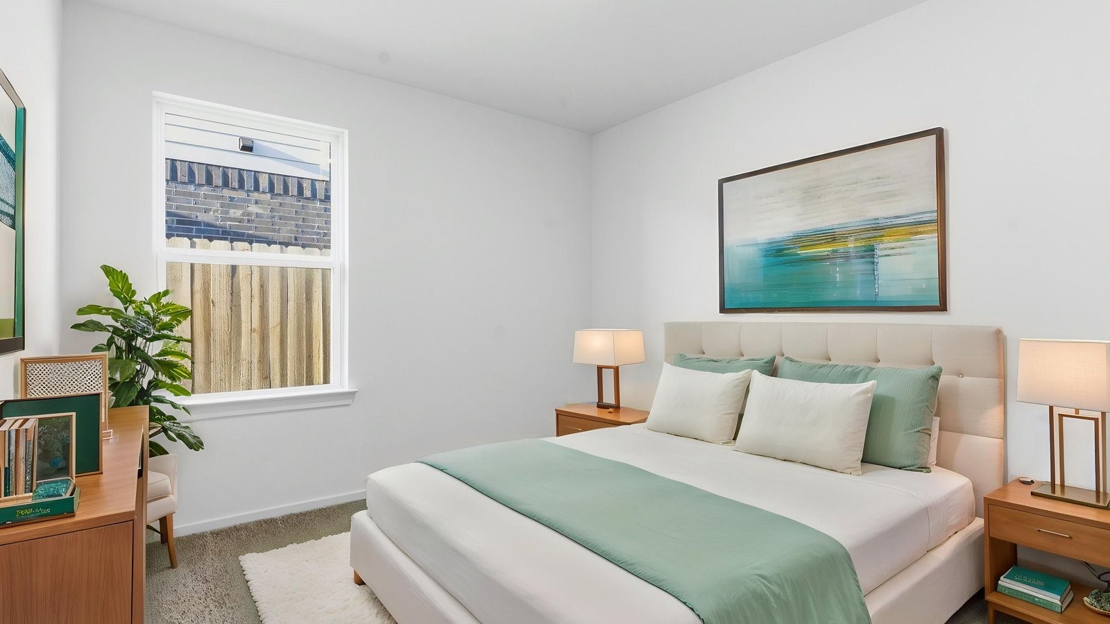 A second bedroom with carpet flooring and a separate closet.