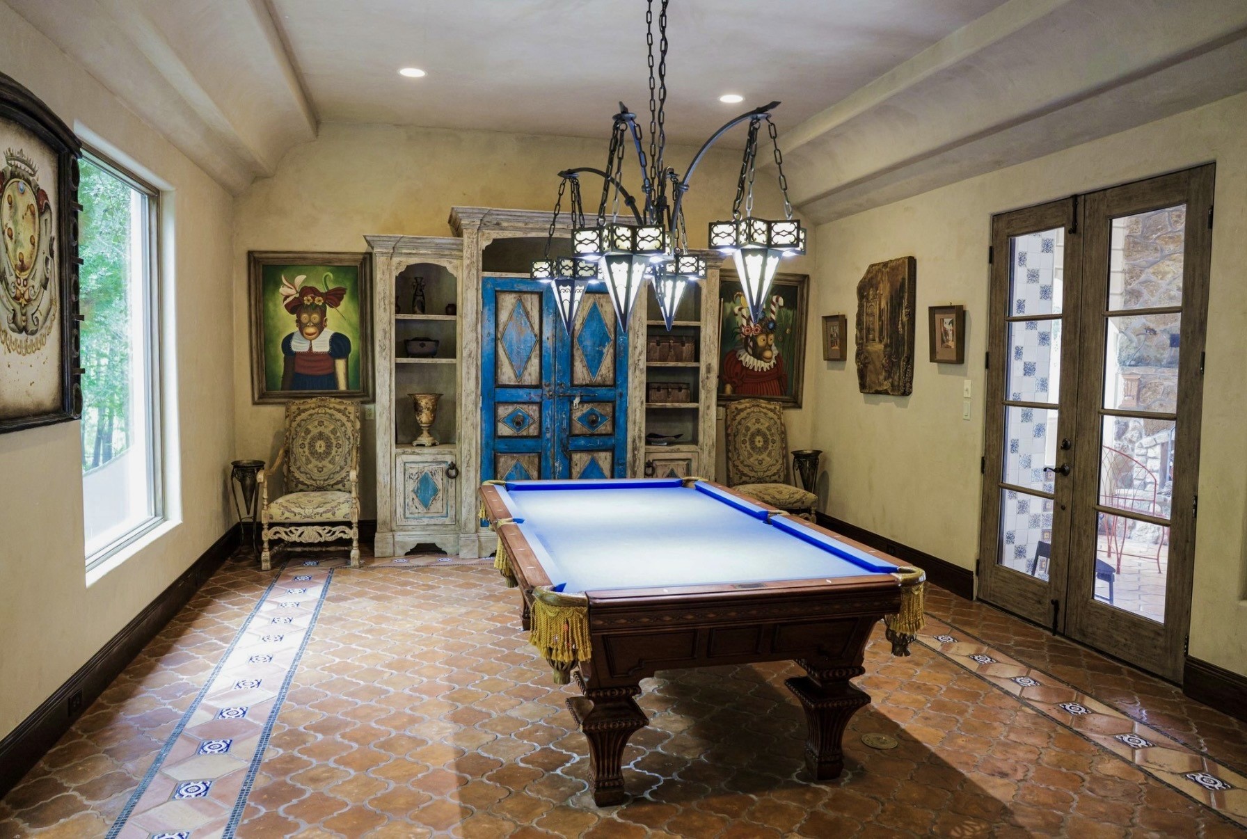 First-floor billiards room perfect for entertaining!