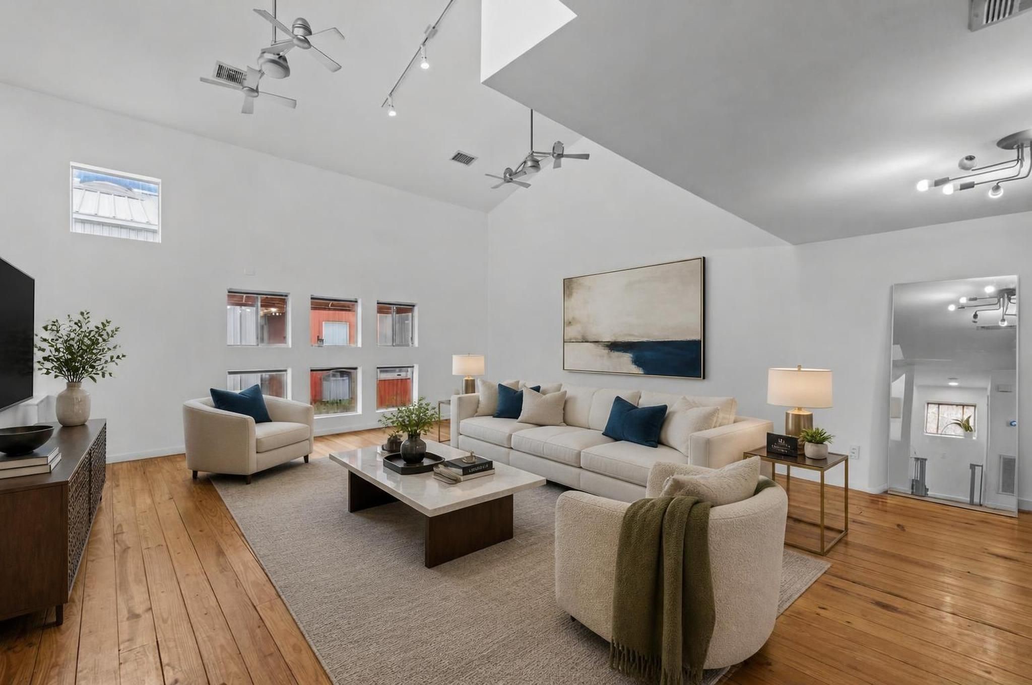 Living room. Virtually staged.