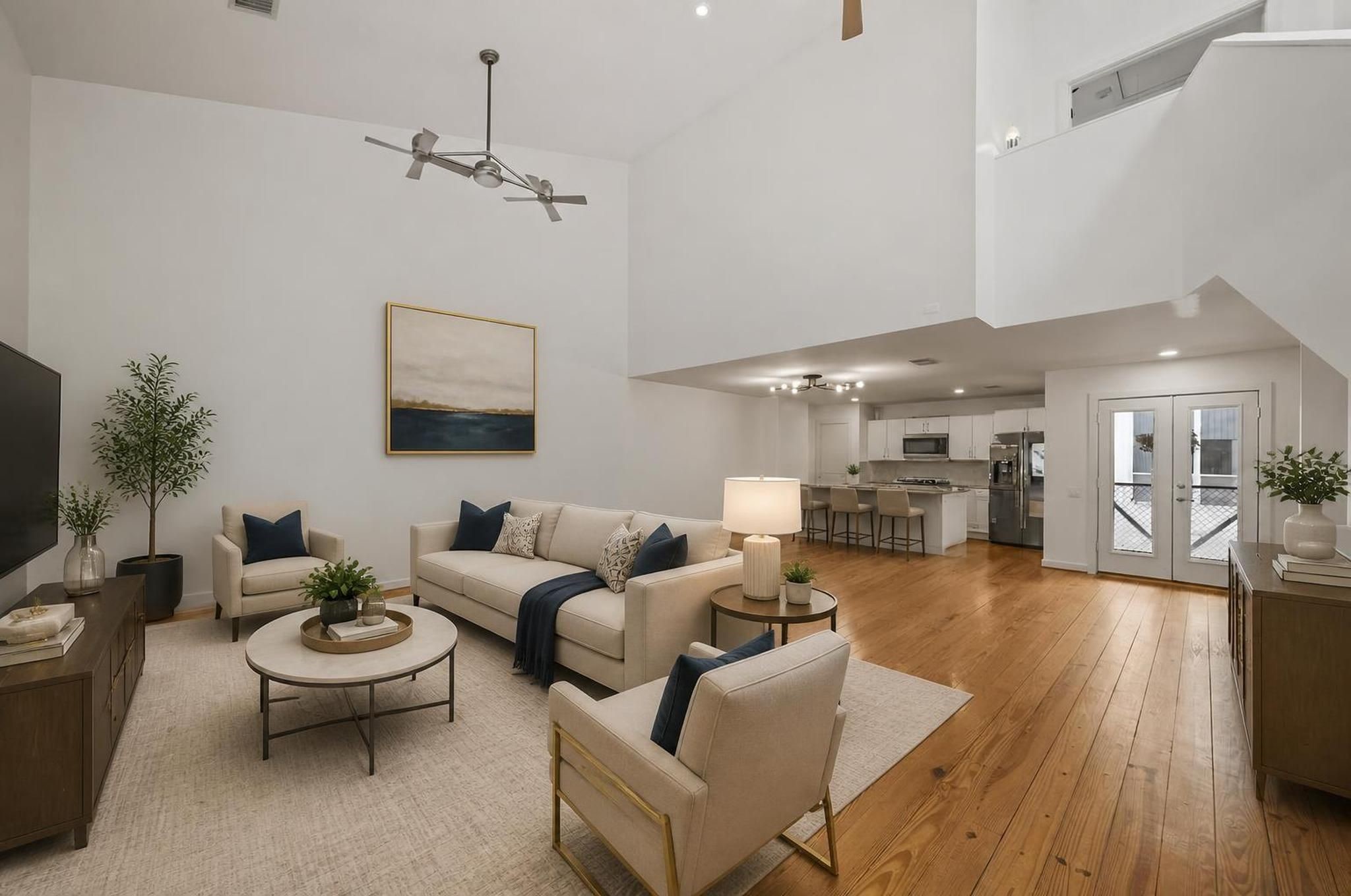 Living room. Virtually staged.
