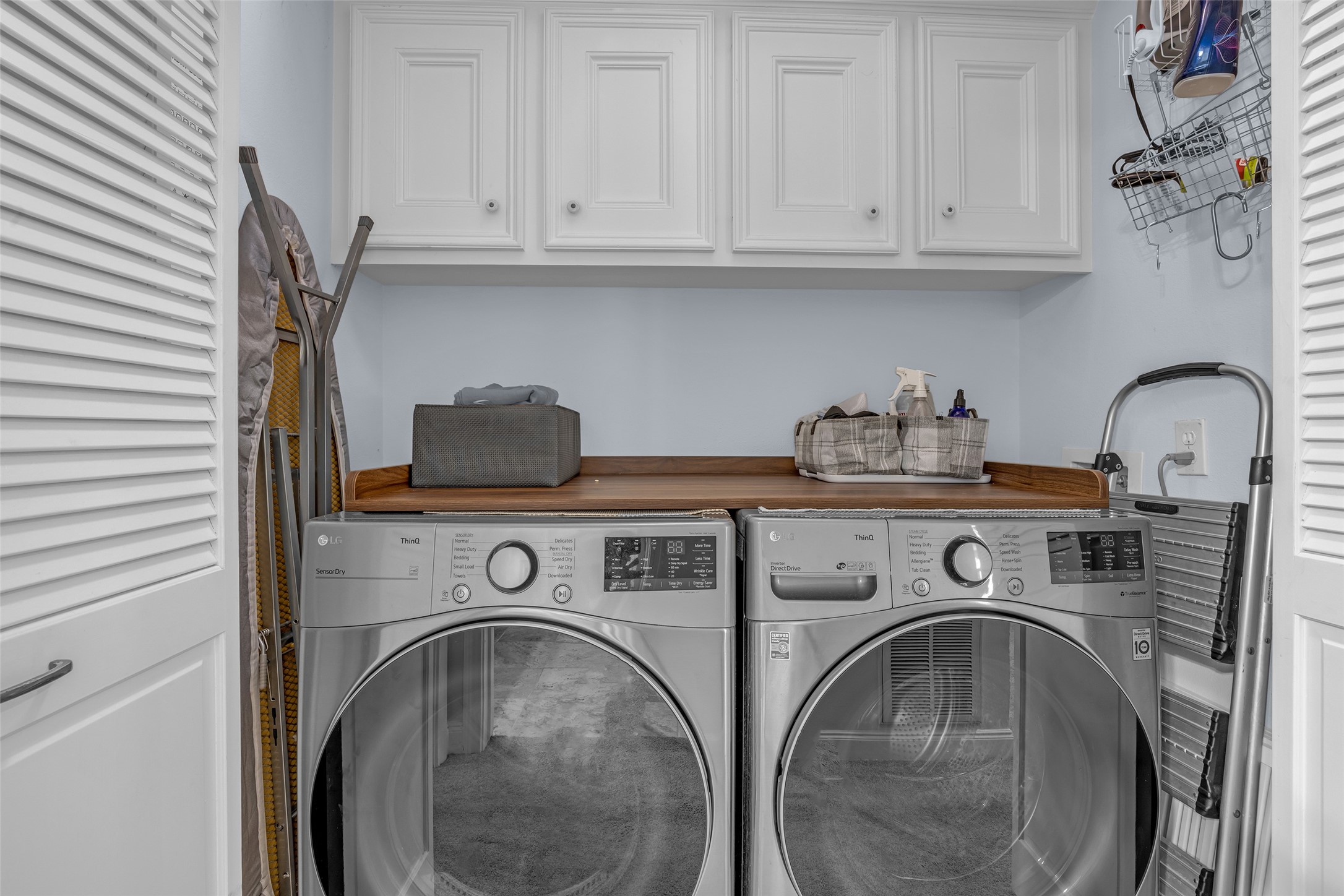 Laundry room, the washer and dryer are included in the lease.