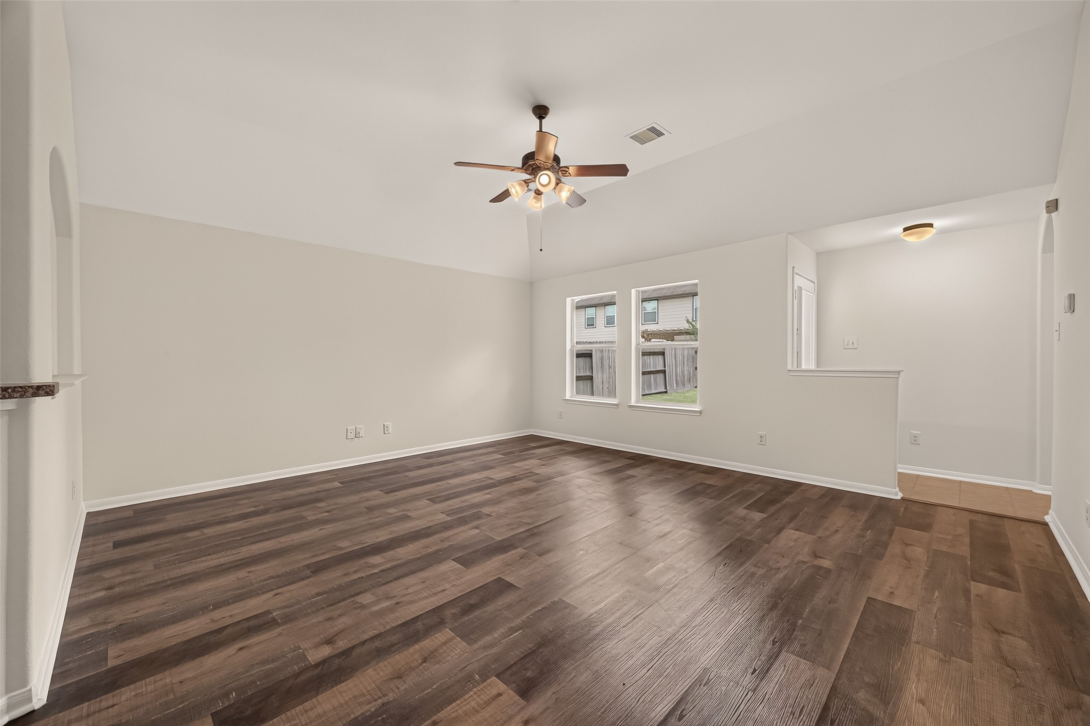 Living room is huge - separated exit to back yard