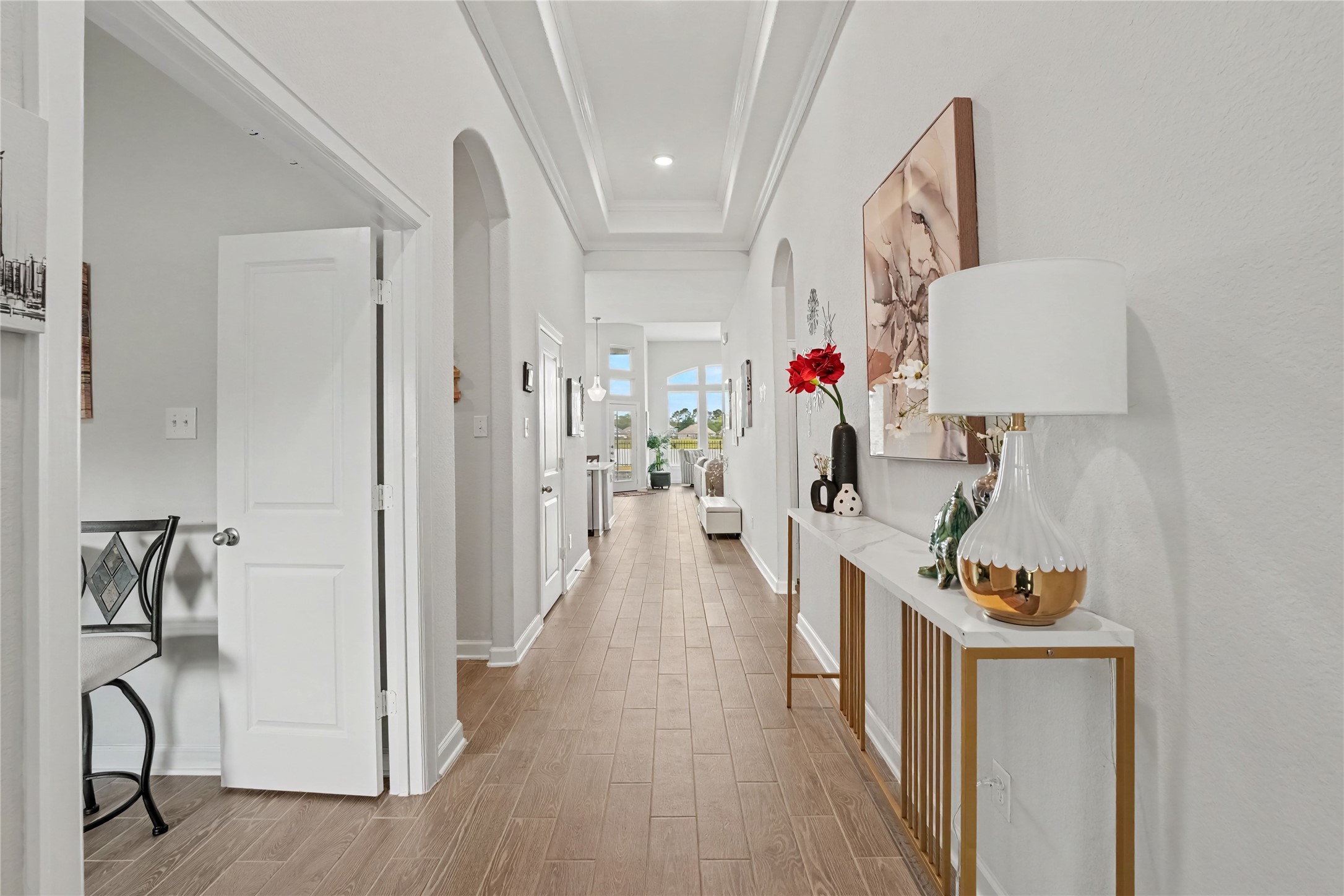 Entry Way with High Ceilings