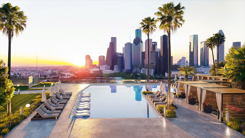 Elevate your leisurely experience at the Thompson hotel pool deck, where luxury meets relaxation. Bask in the sun or take a refreshing dip in the pool while enjoying breathtaking views. Indulge in rooftop dining and a vibrant bar scene, where delectable cuisine and handcrafted cocktails are served amidst a stylish and sophisticated atmosphere.