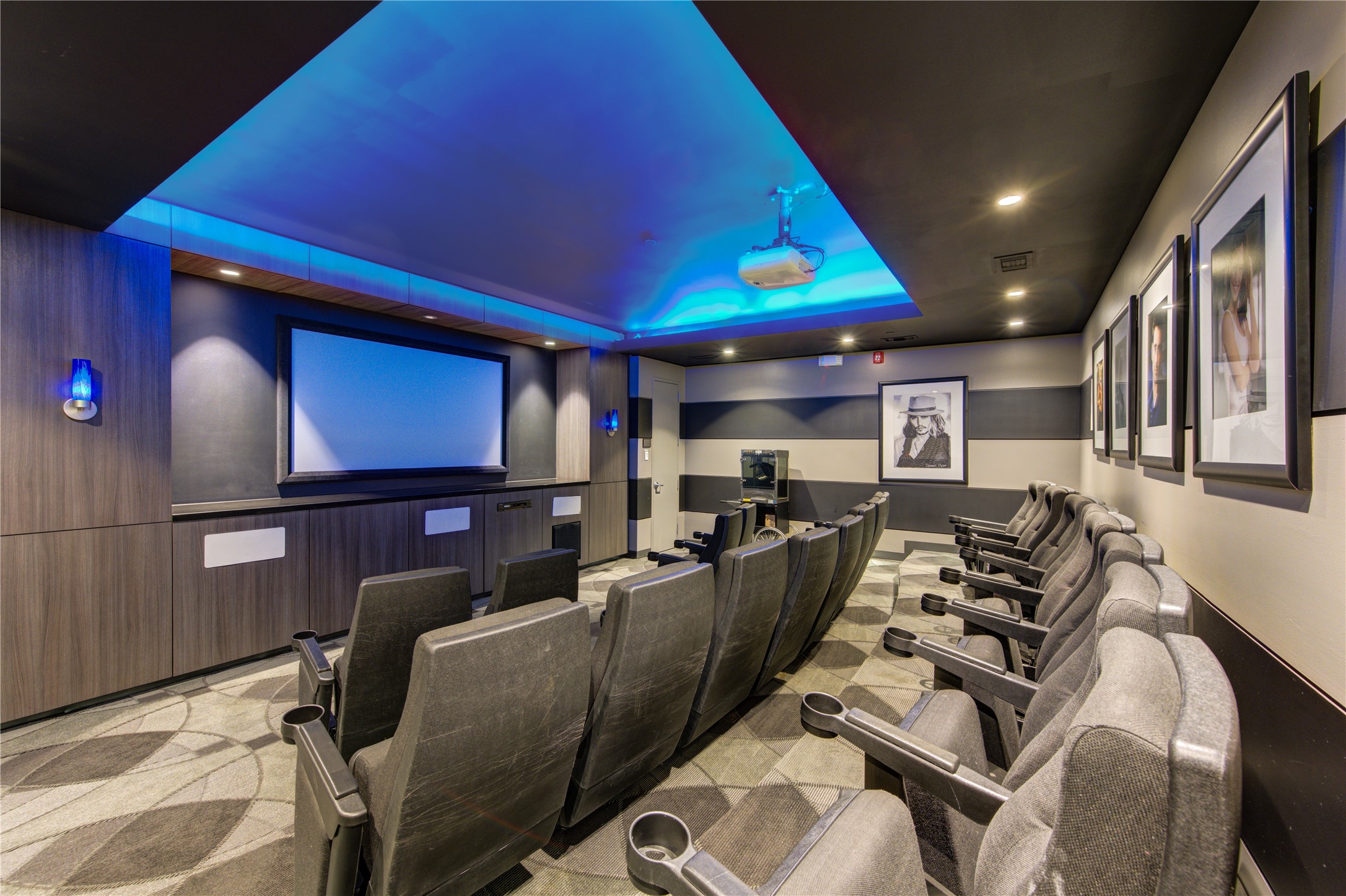 Includes a 20 seat movie theater